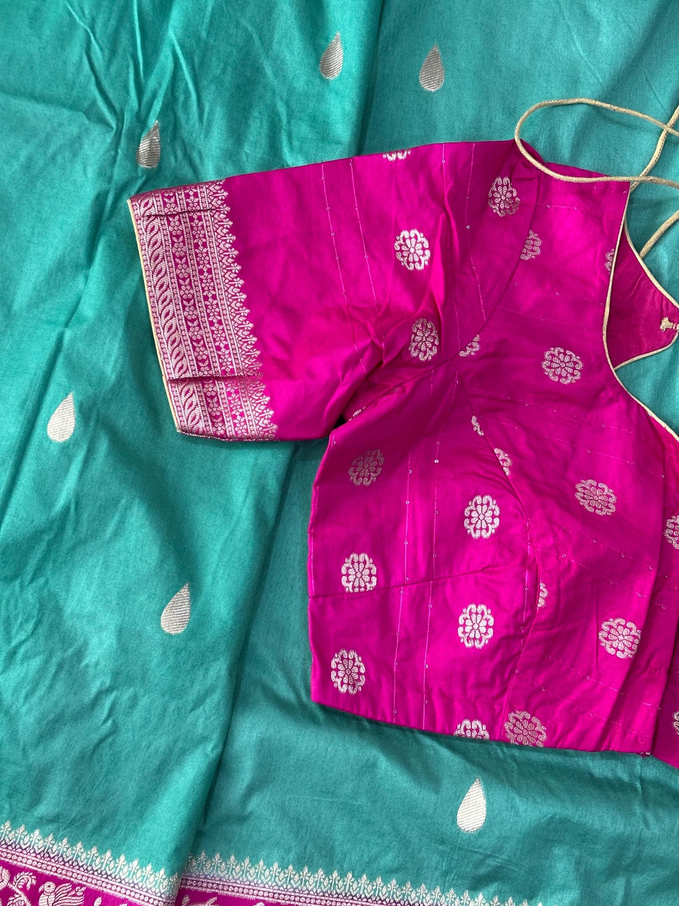 Banarasi Raw Mango Saree with Raindrop Design | Soft Fabric | Festive, Wedding, Party Wear | Traditional Indian Saree