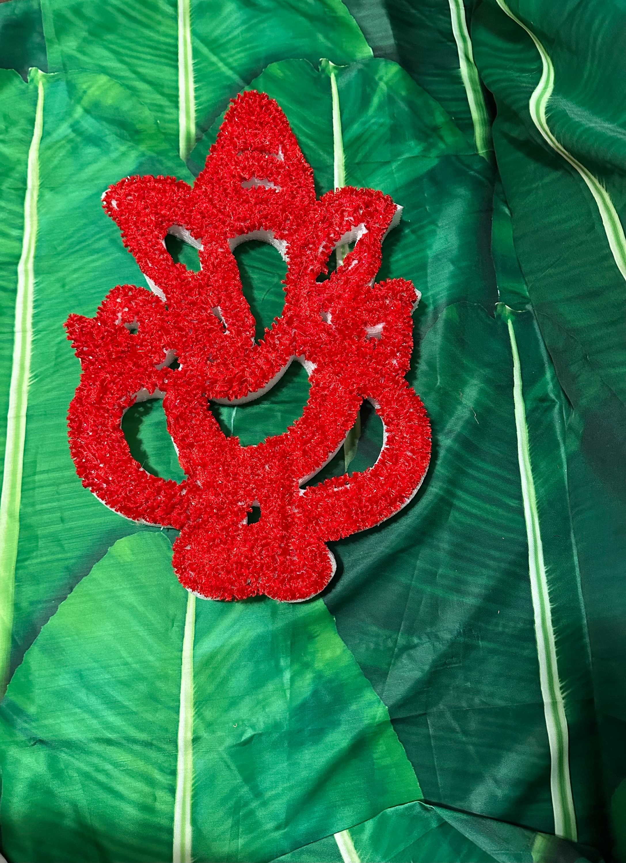 Foam Ganesh Wedding Backdrop Decor: Red, 22" Tall, Made to Order