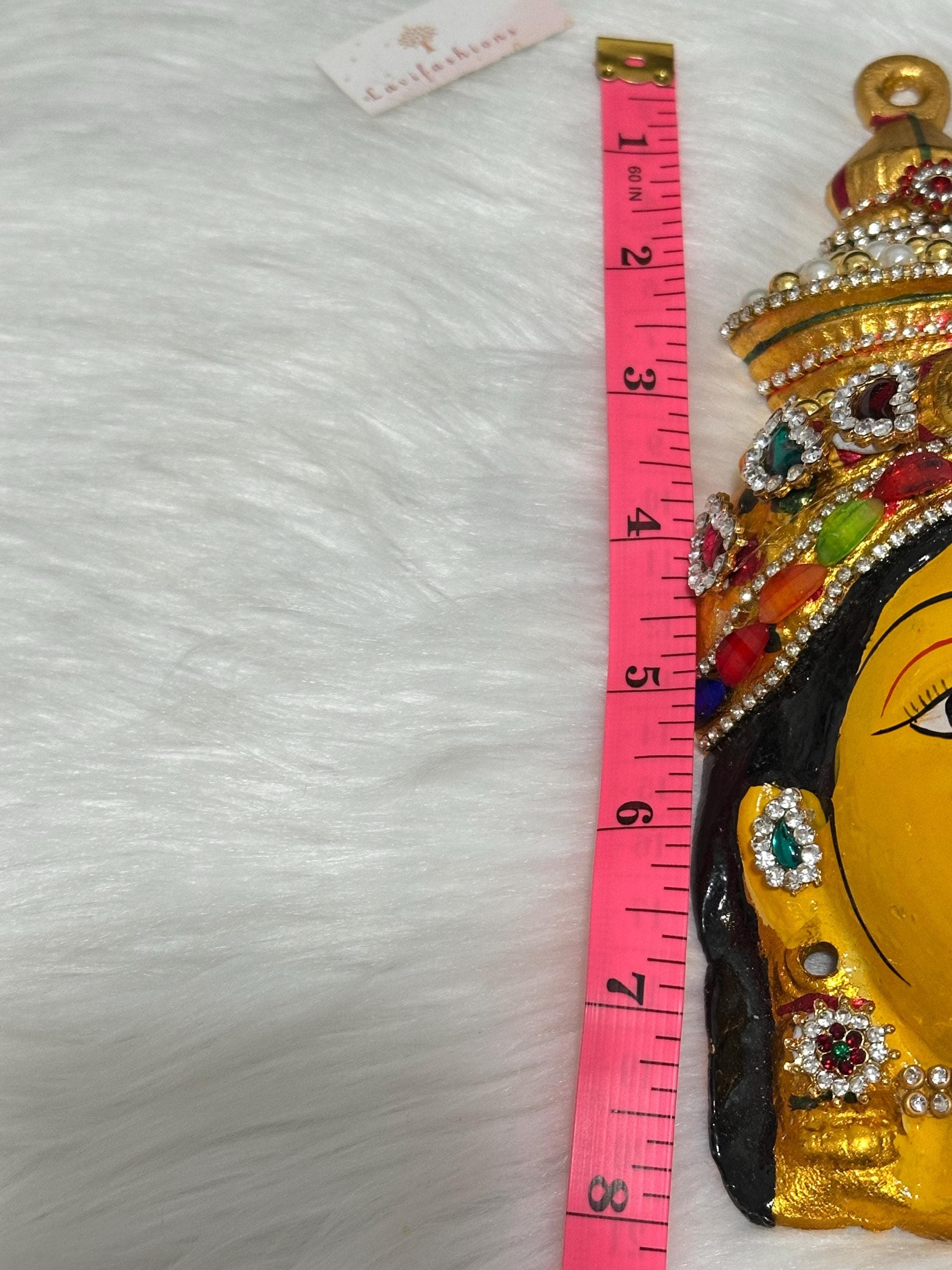 Indian Lakshmi Face Idol 8” | Gowri Devi Pooja Decor