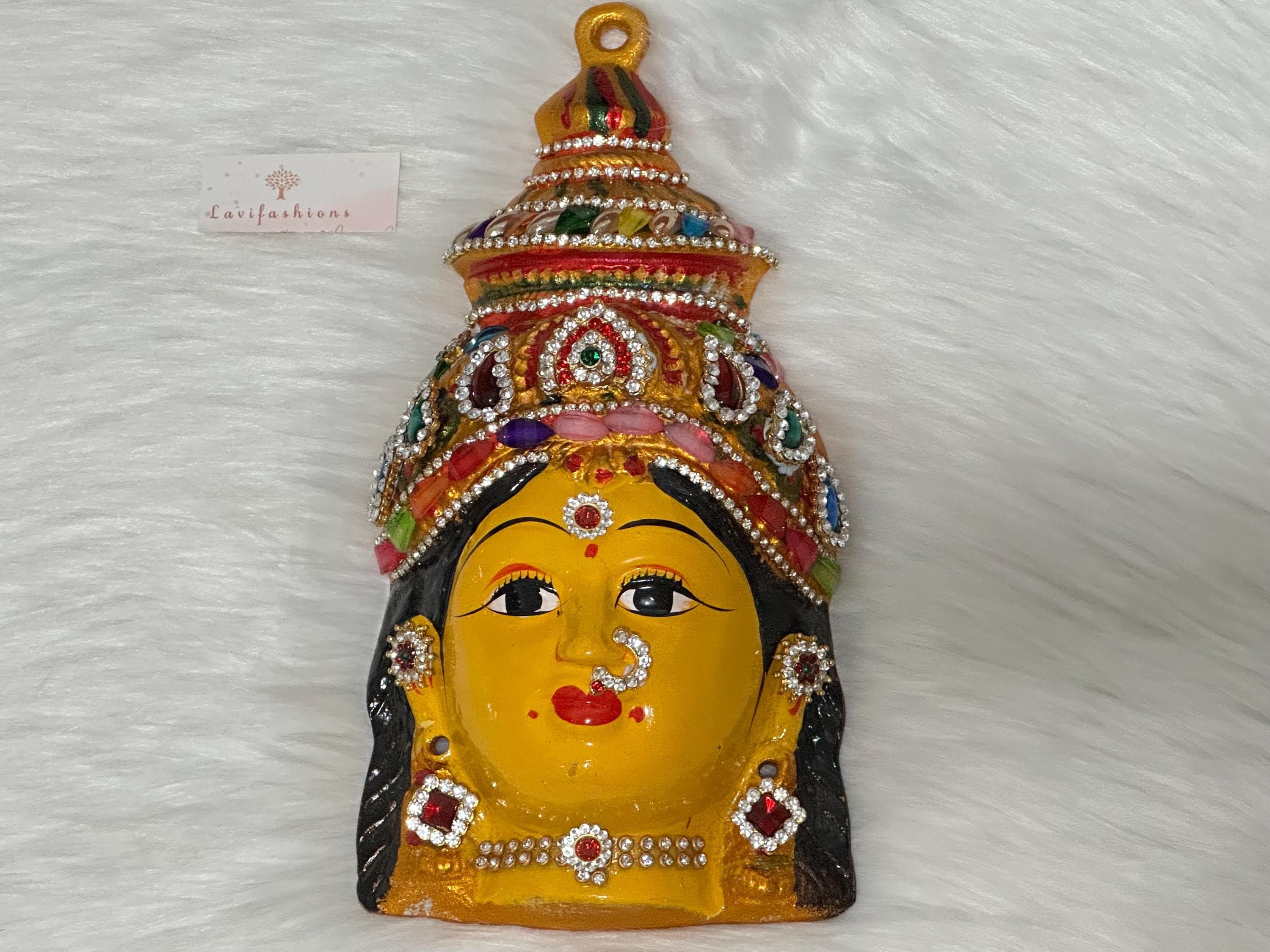 Lakshmi Face Idol 8” | Indian Gowri Devi Pooja Decor