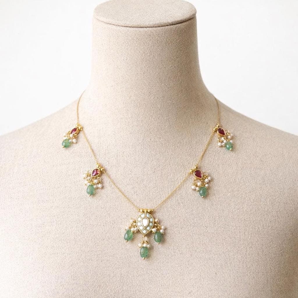 Jadau Kundan Invisible Chain Necklace