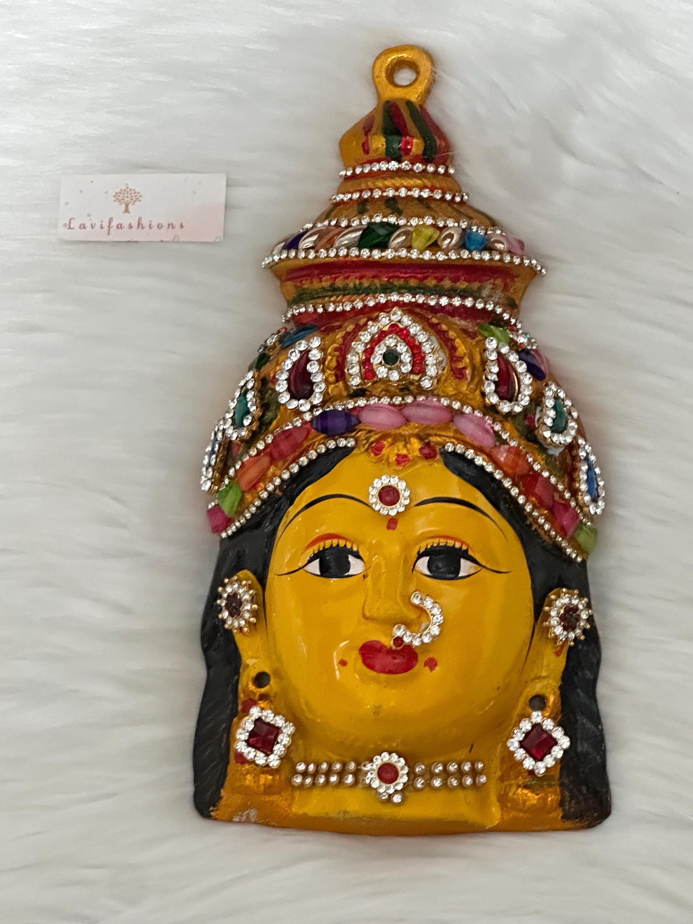 Lakshmi Face Idol 8” | Indian Gowri Devi Pooja Decor