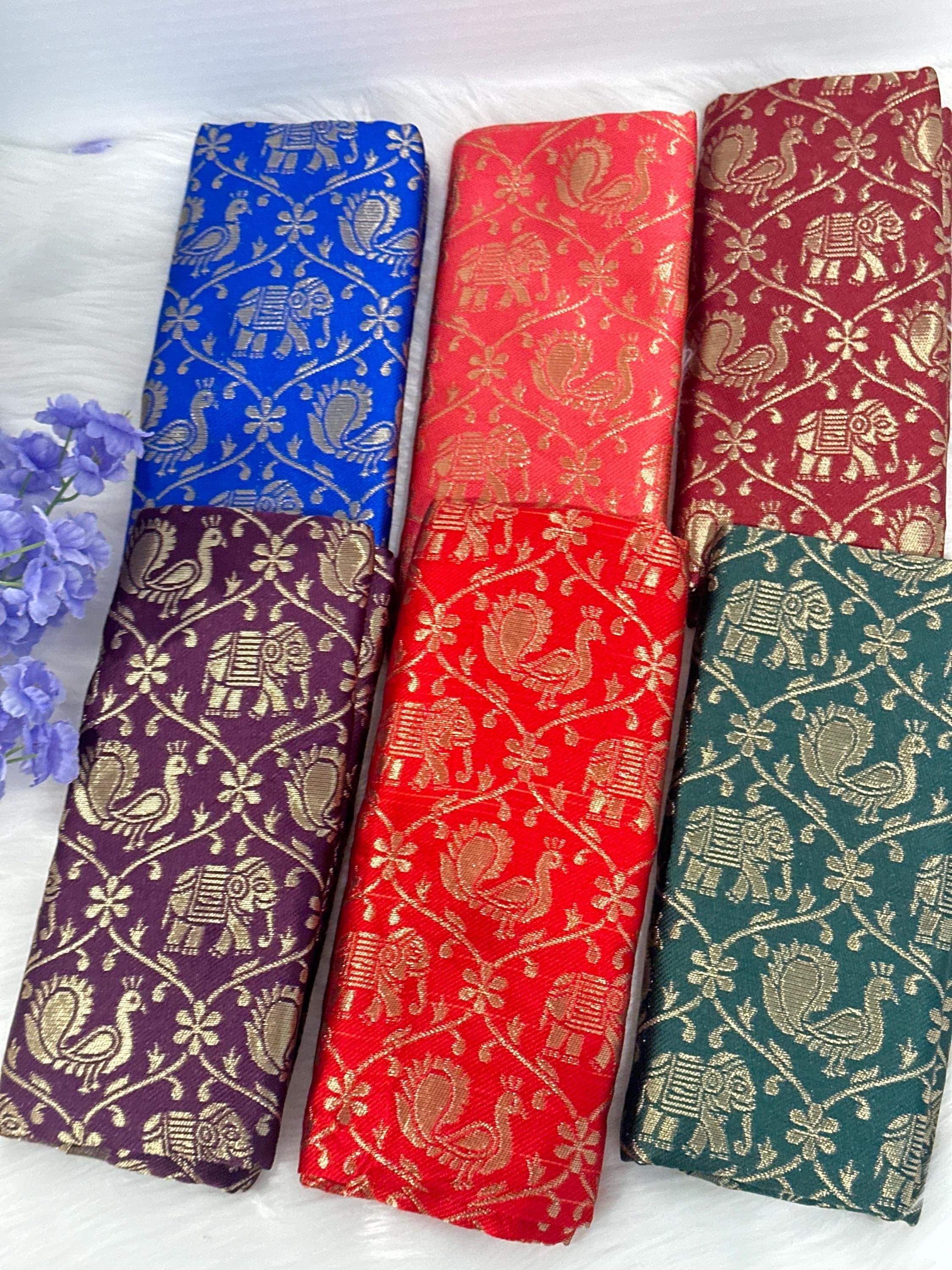 Banaras Blouse Pieces Pack of 10 USA| Indian Wedding Return Gift Bulk| South Indian Thamboolam Gift| Pooja Festive Favor| Wedding Guest Gift
