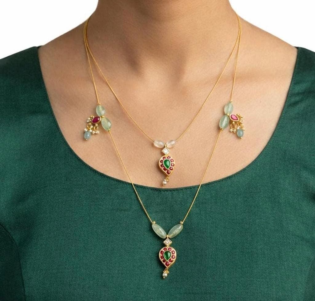 Jadau Kundan Invisible Chain Necklace
