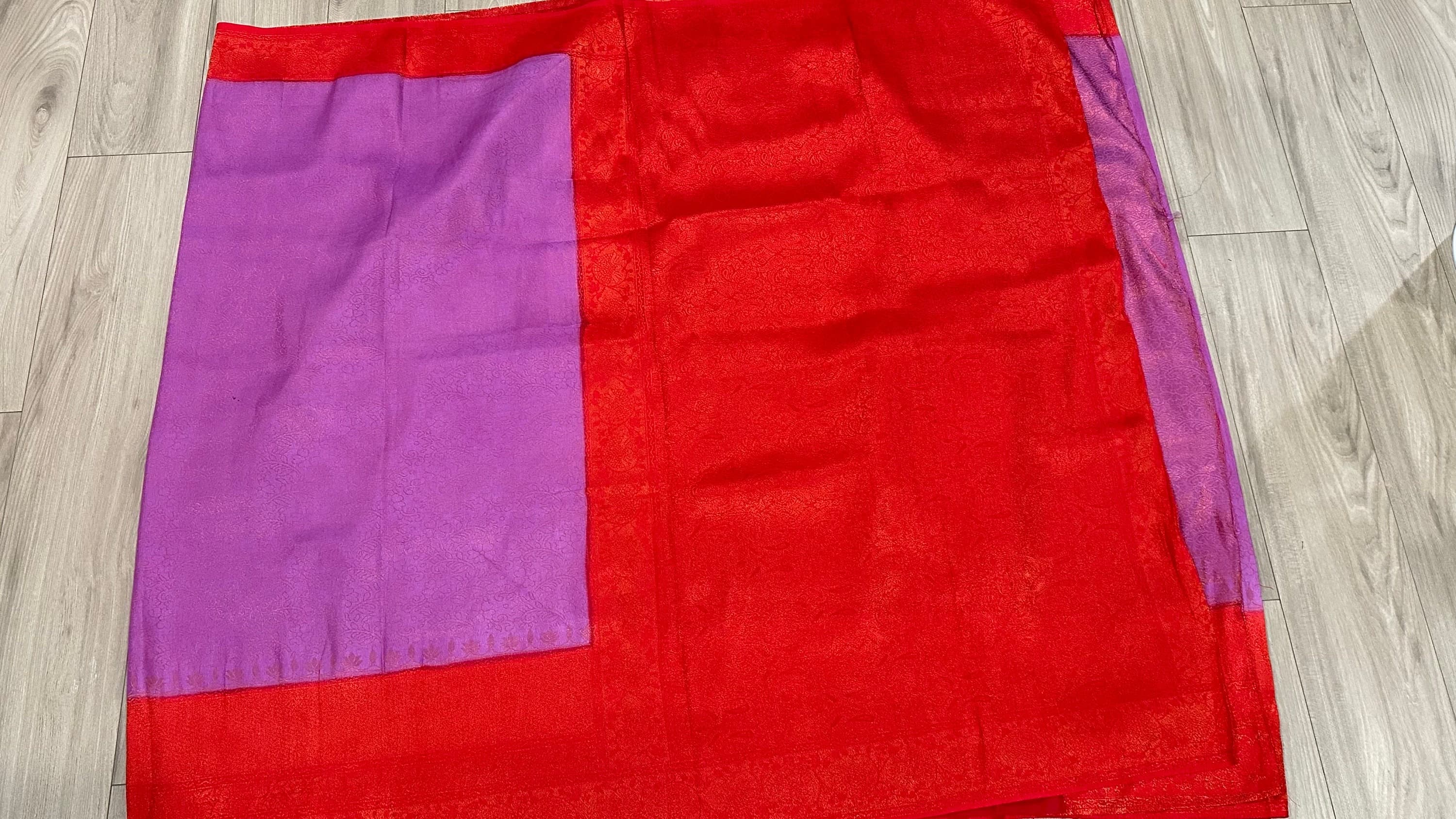 Kubera Pattu Soft Silk Saree - Traditional South Indian Design (Unstitched Blouse Piece)