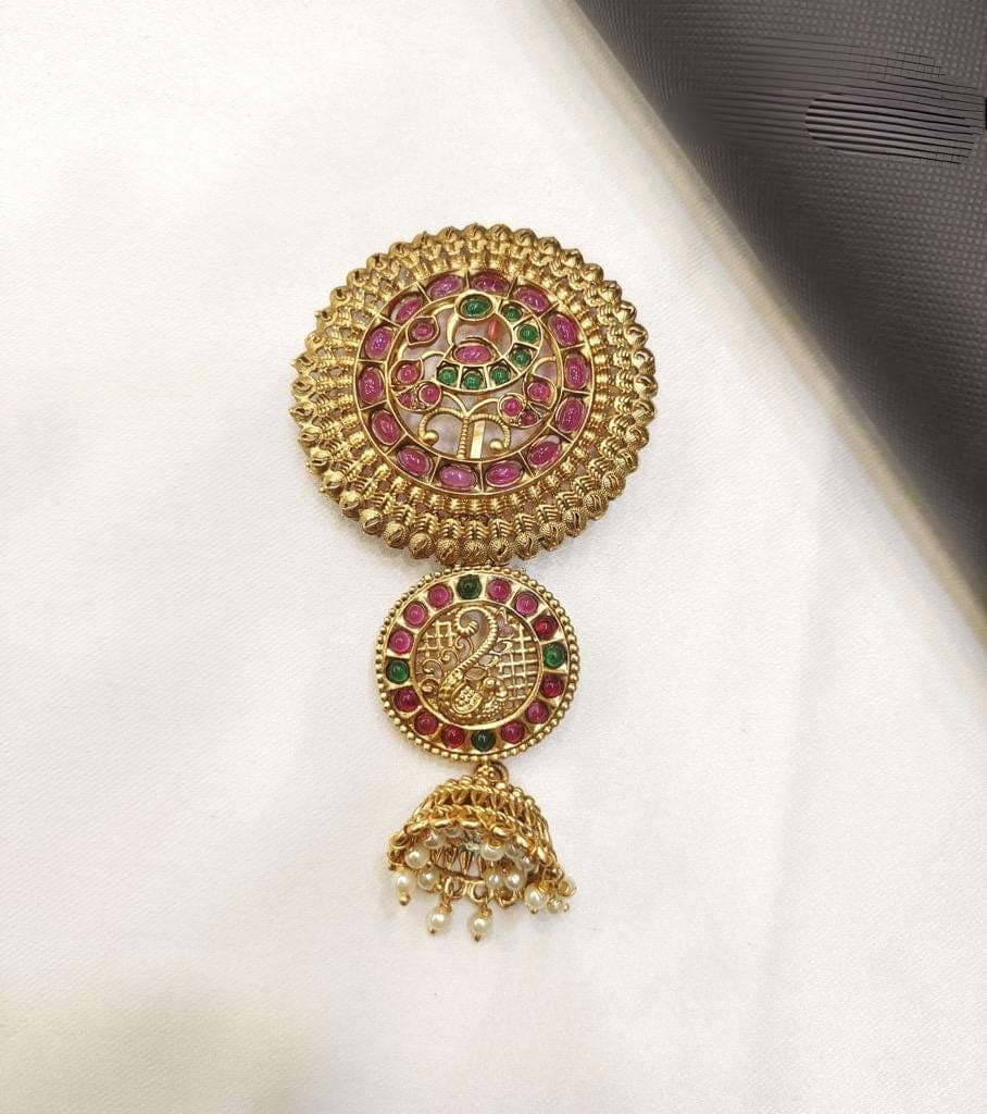 Antique Kemp Hair Brooch / Juda Pin / Veni Pin / jada billa / Classical Dance Jewelry / Rakodi