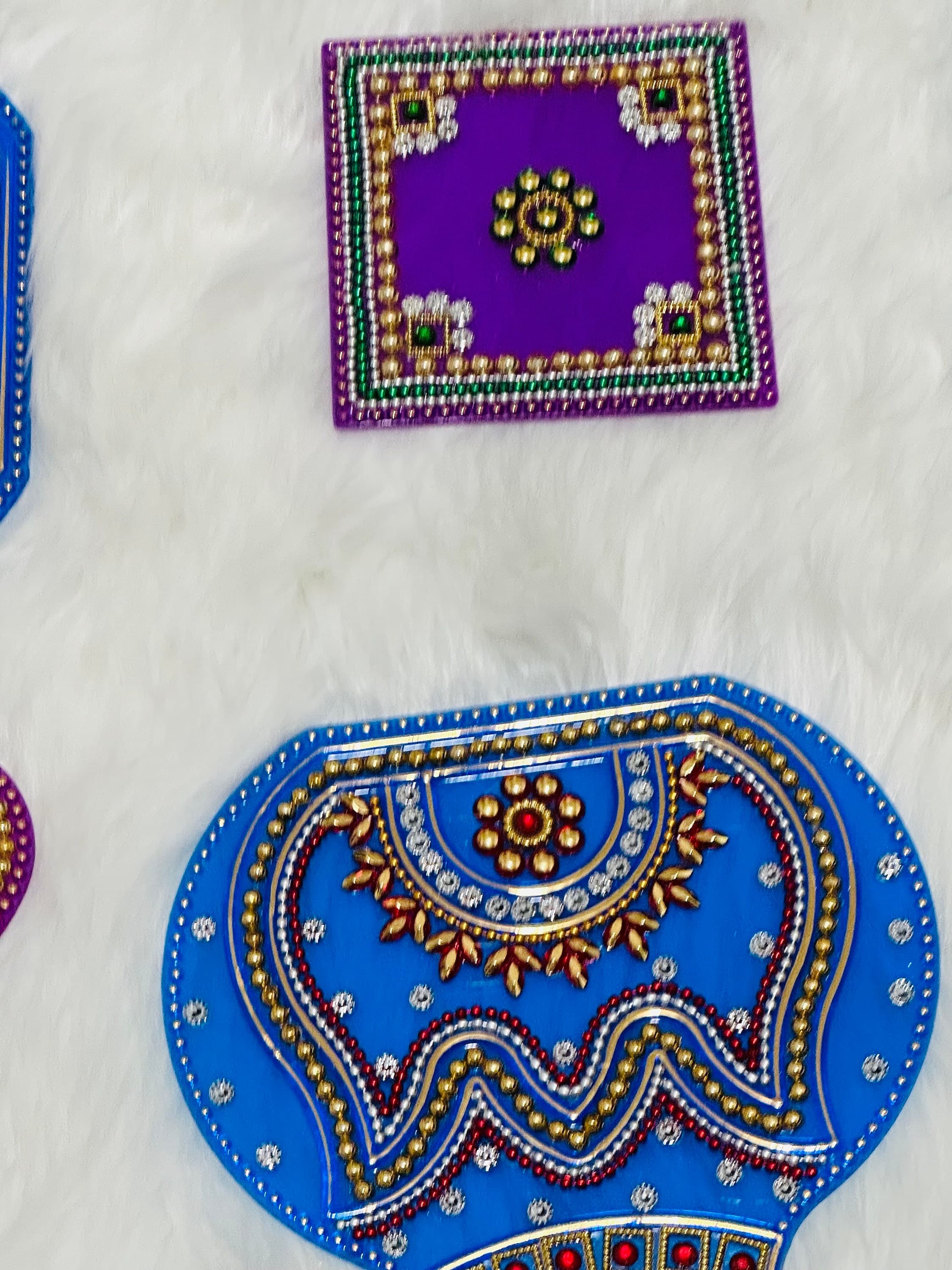 Ethnic Acrylic Rangoli Set for Festive Decor, Thamboolam, Return Gifts