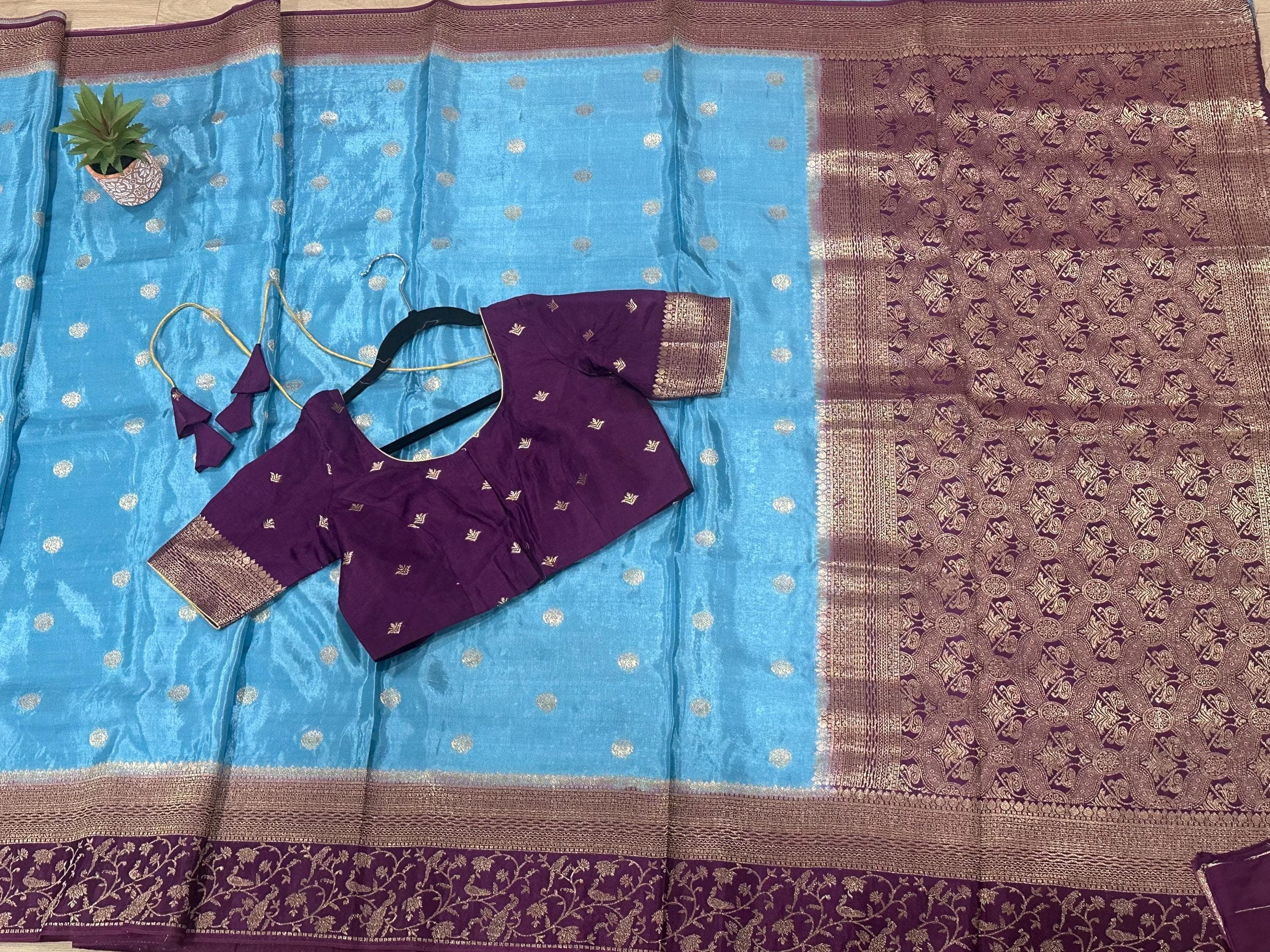 Banarasi Samudrika Silk Saree With Stitched Blouse