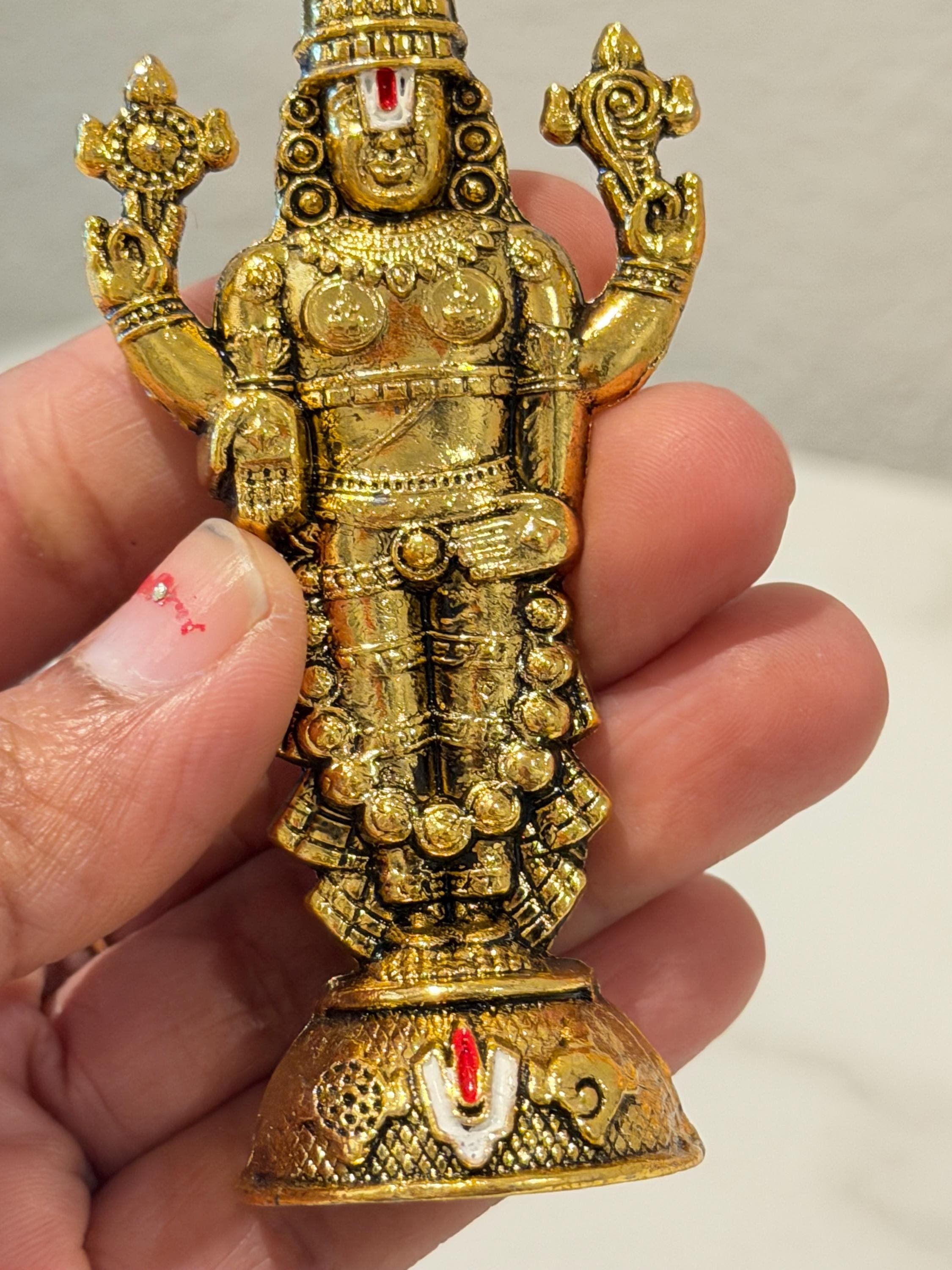 Lord Venkateswara Idol | Tirupati Balaji Statue | Hindu Pooja Decor | Indian Return Gift | Wedding Favor