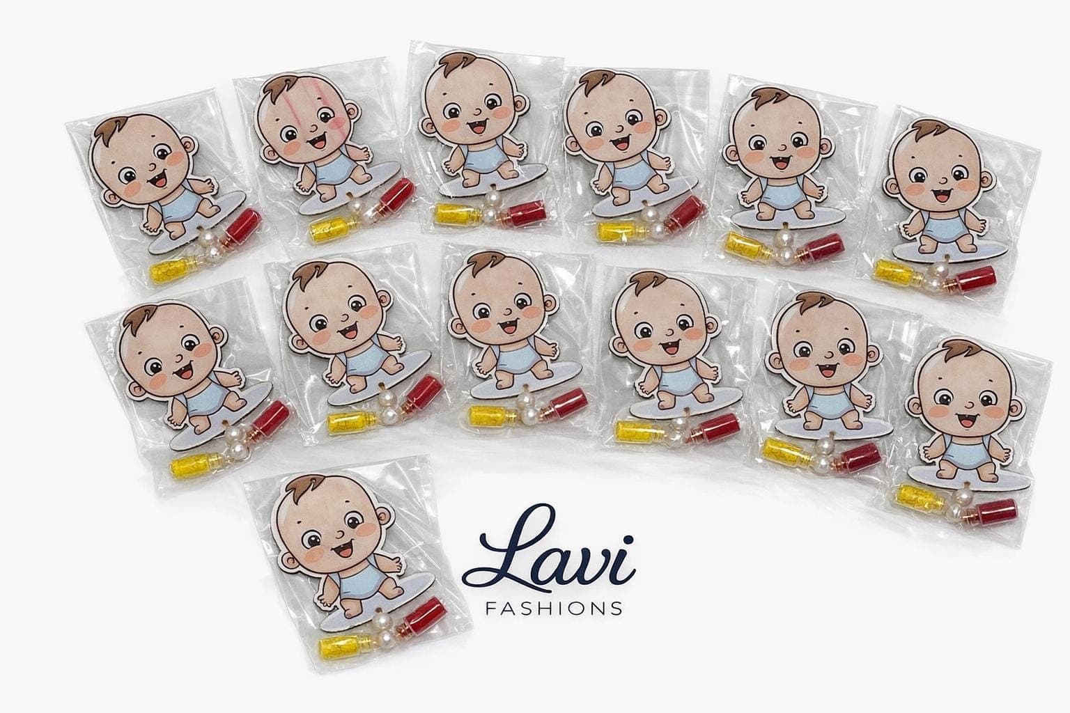 Baby Shower Haldi Kumkum Packets – Thamboolam Indian Festive Favors (Pack of 1)