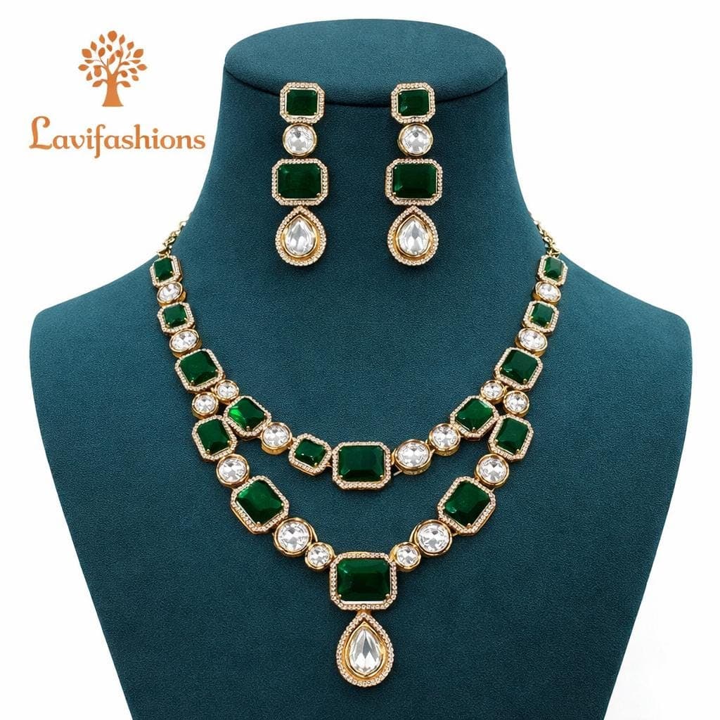 Victorian statement necklace and earrings/ earrings/ Saree jewelry/ festive/ partywear