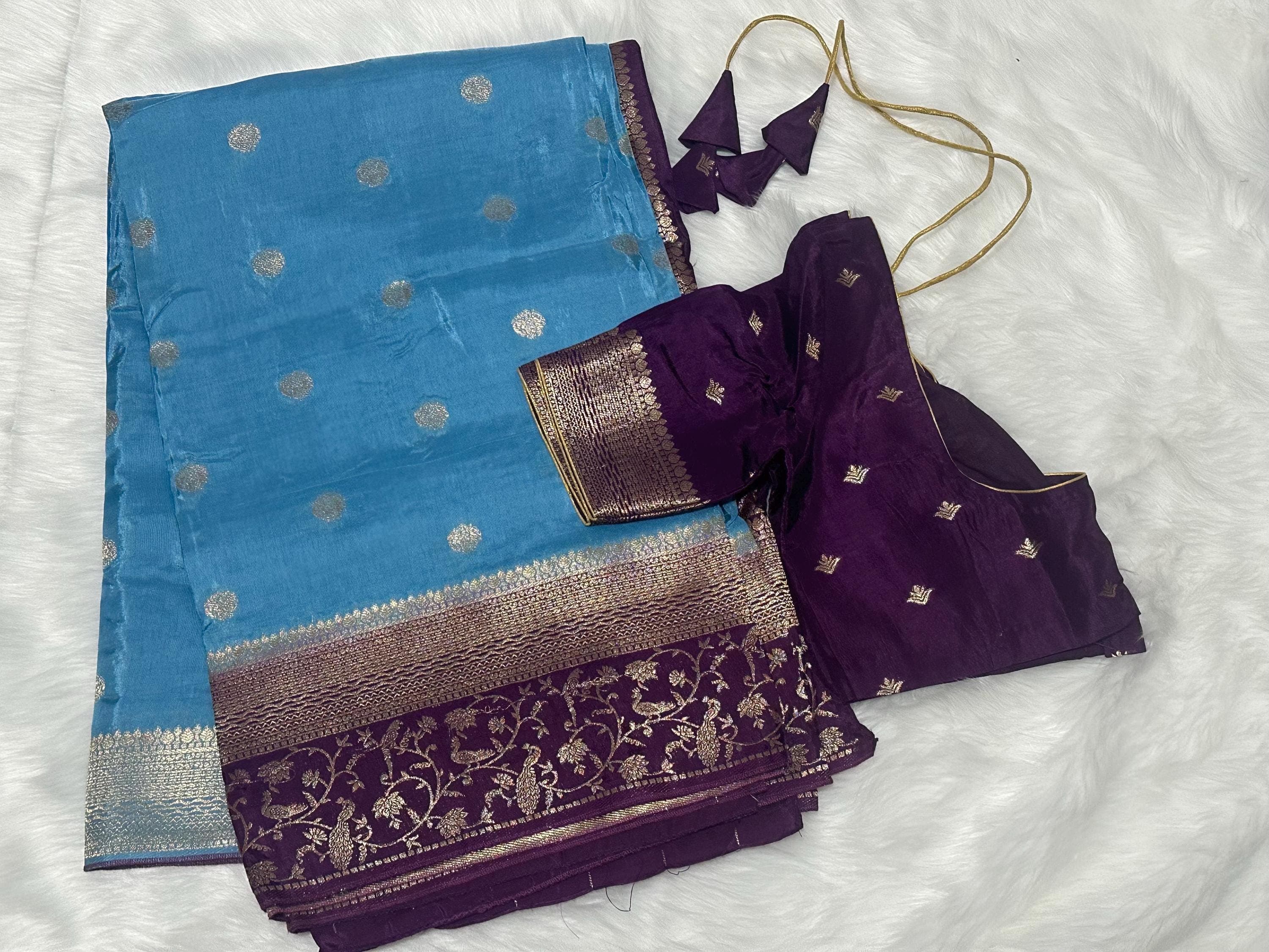 Banarasi Samudrika Silk Saree With Stitched Blouse