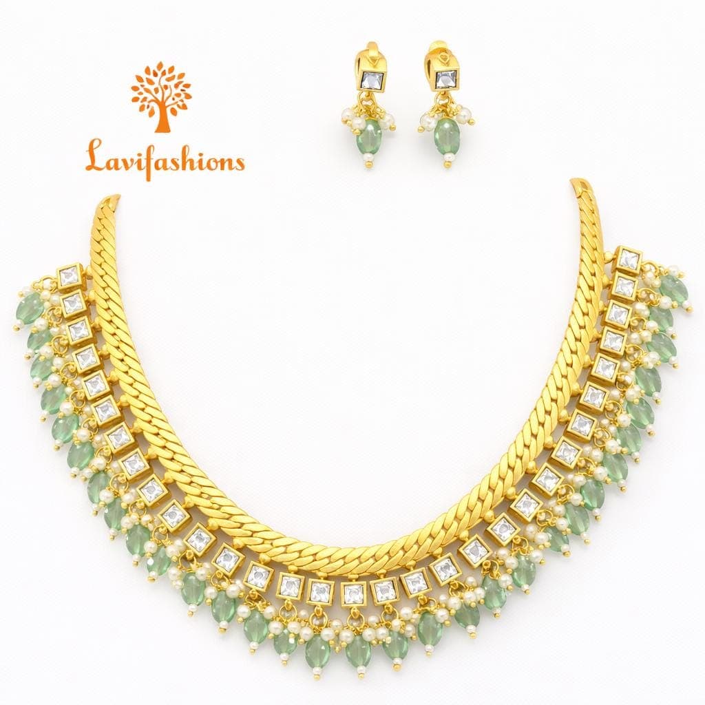 Jadau Kundan Necklace With Earrings