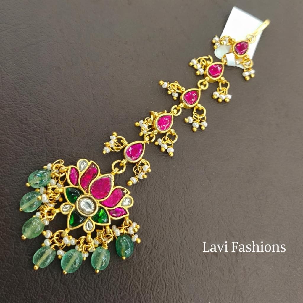 Jadau Kundan Tika: Festive Saree Jewelry, Party Hair Accessory