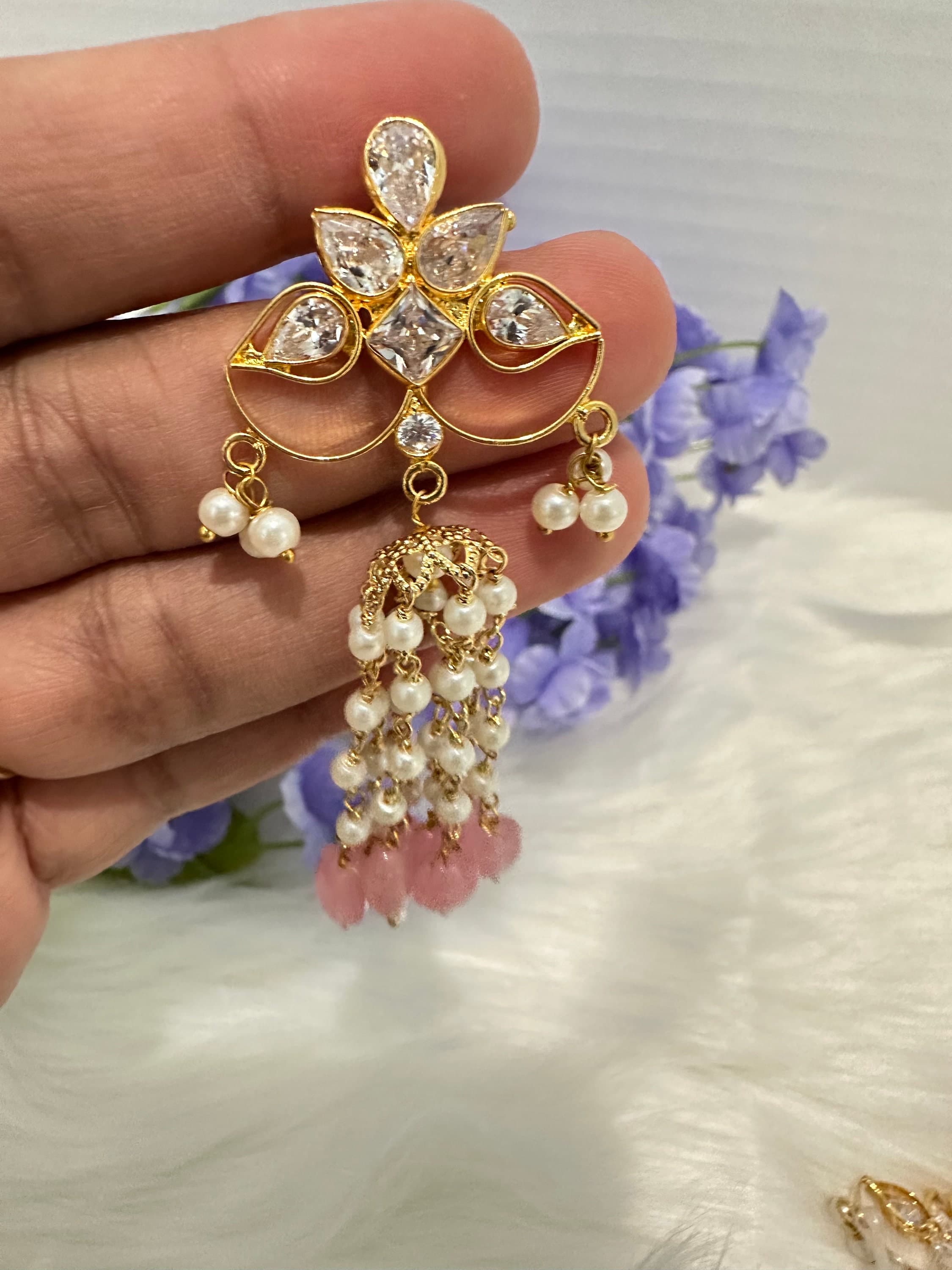 Pearl fancy earrings — view 3