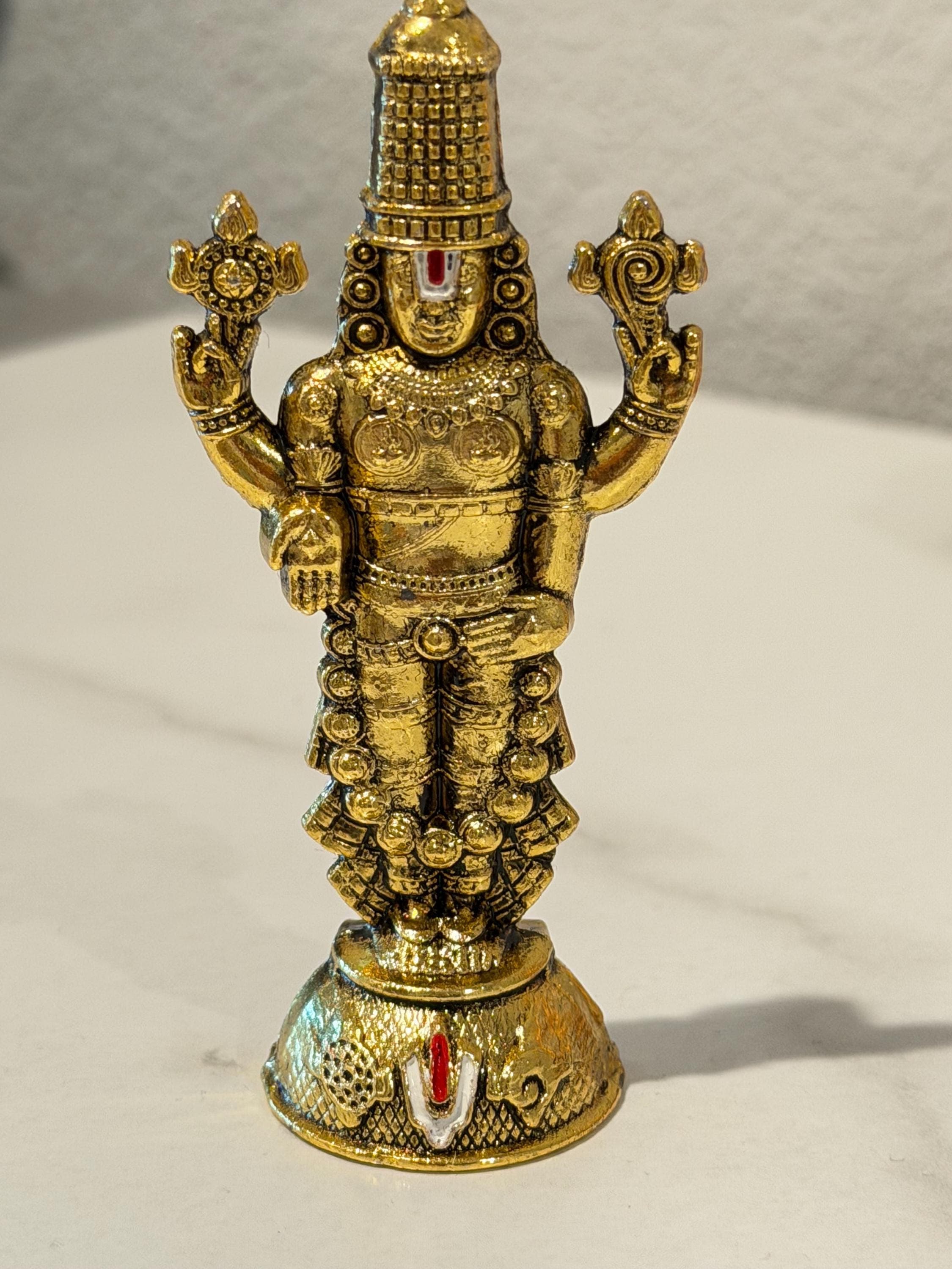 Lord Venkateswara Idol | Tirupati Balaji Statue | Hindu Pooja Decor | Indian Return Gift | Wedding Favor — view 6
