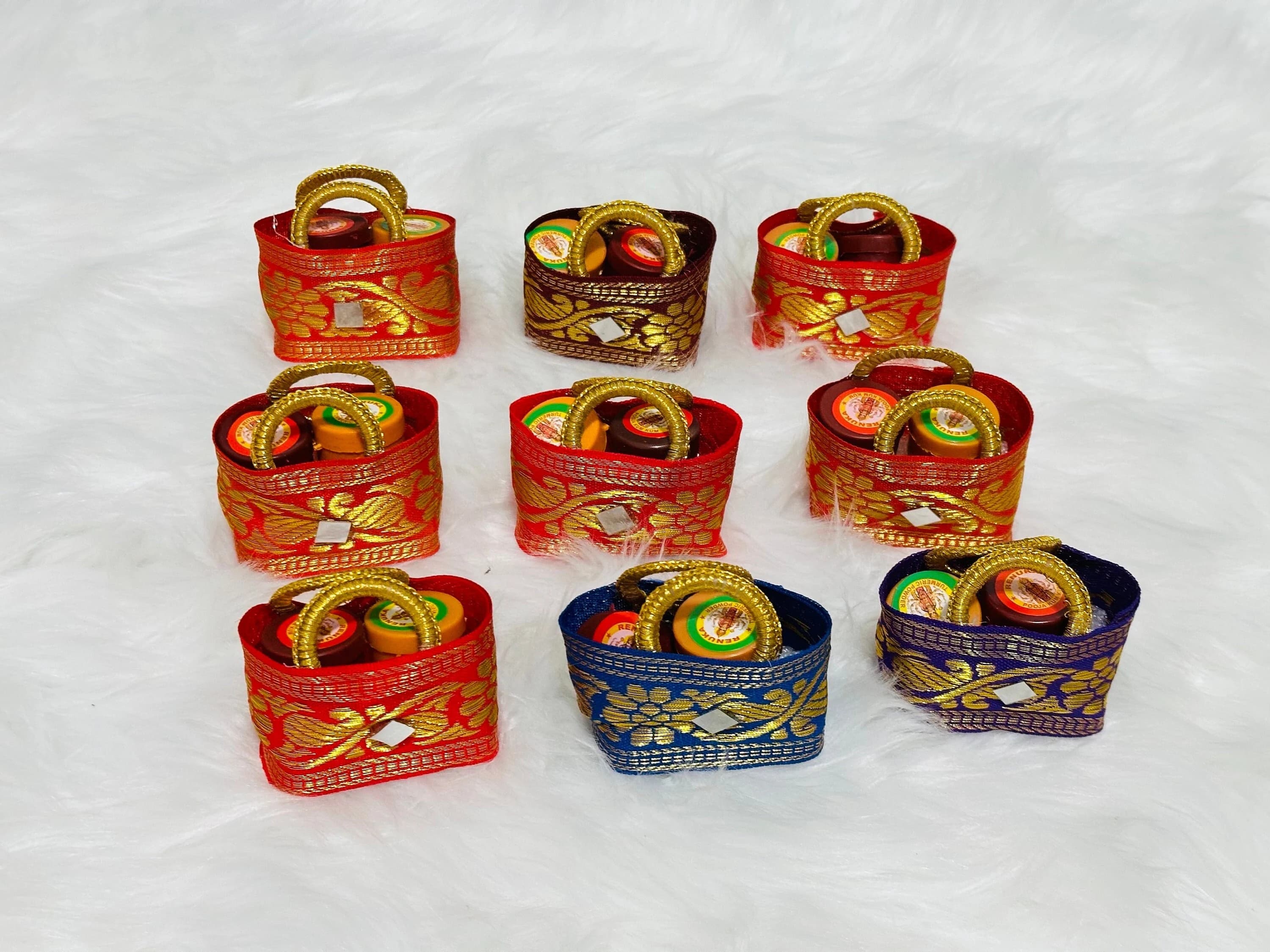 PREORDER: Haldi Kumkum Baskets – Pack of 1 | Pasupu Kumkum | Thamboolam Return Gifts | Wedding, Housewarming, Pooja Favors — view 1