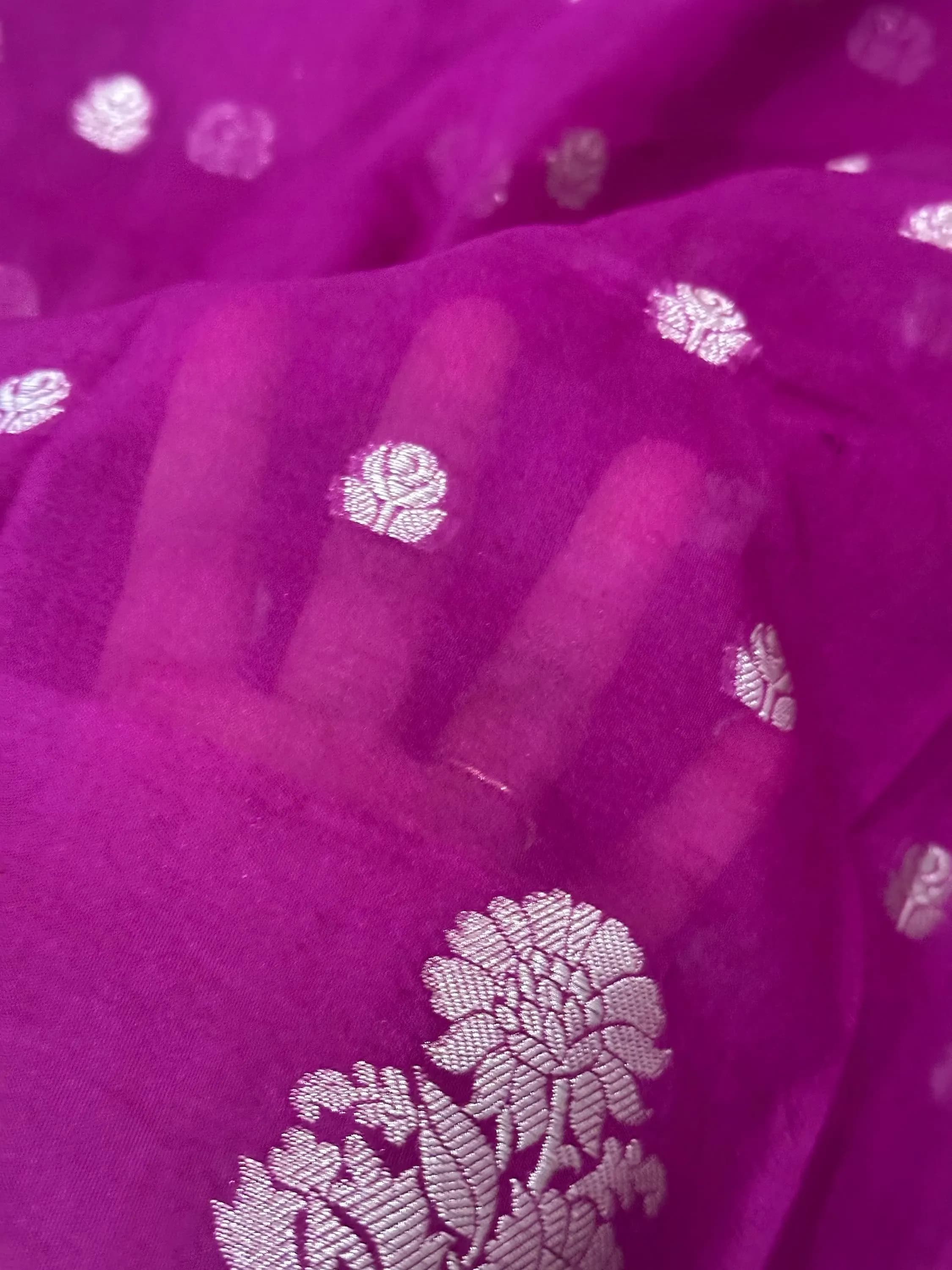 Banarasi Raw Mango Silk Saree With Stitched Blouse — view 8