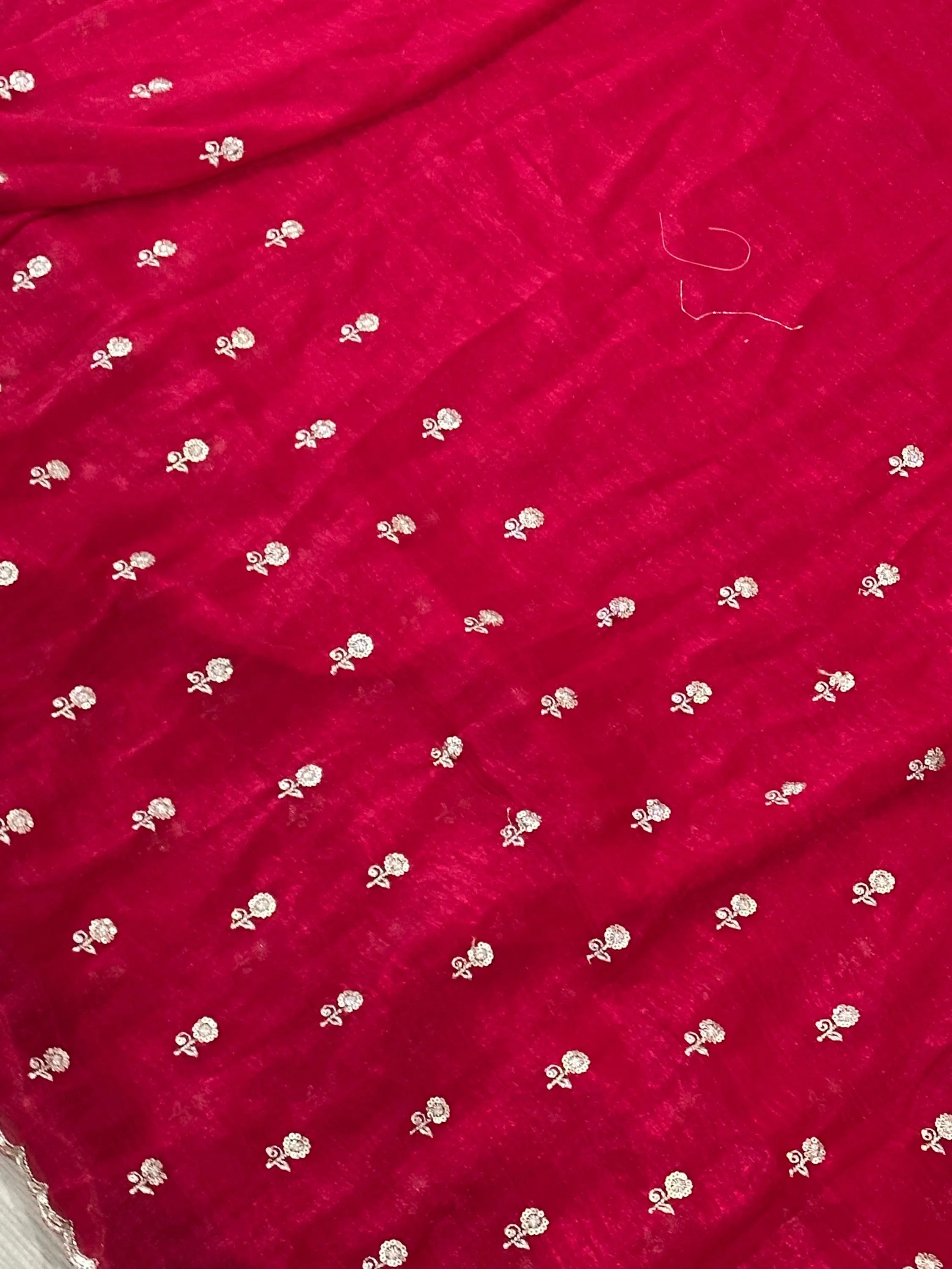 Tissue Chiffon Saree With Unstitched Blouse Piece — view 4