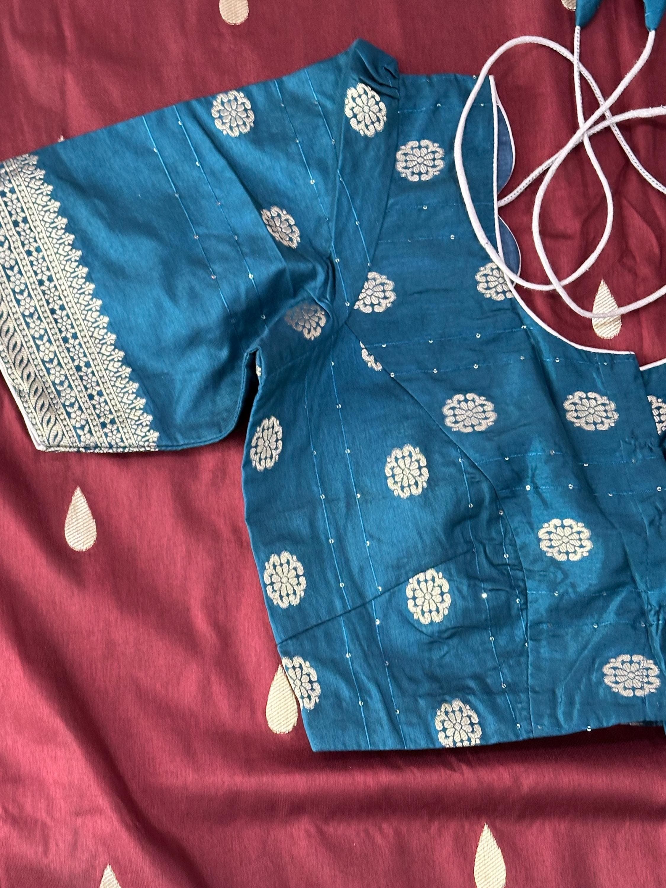 Banarasi Raw Mango Saree with Raindrop Design | Soft Fabric | Festive, Wedding, Party Wear | Traditional Indian Saree — view 5