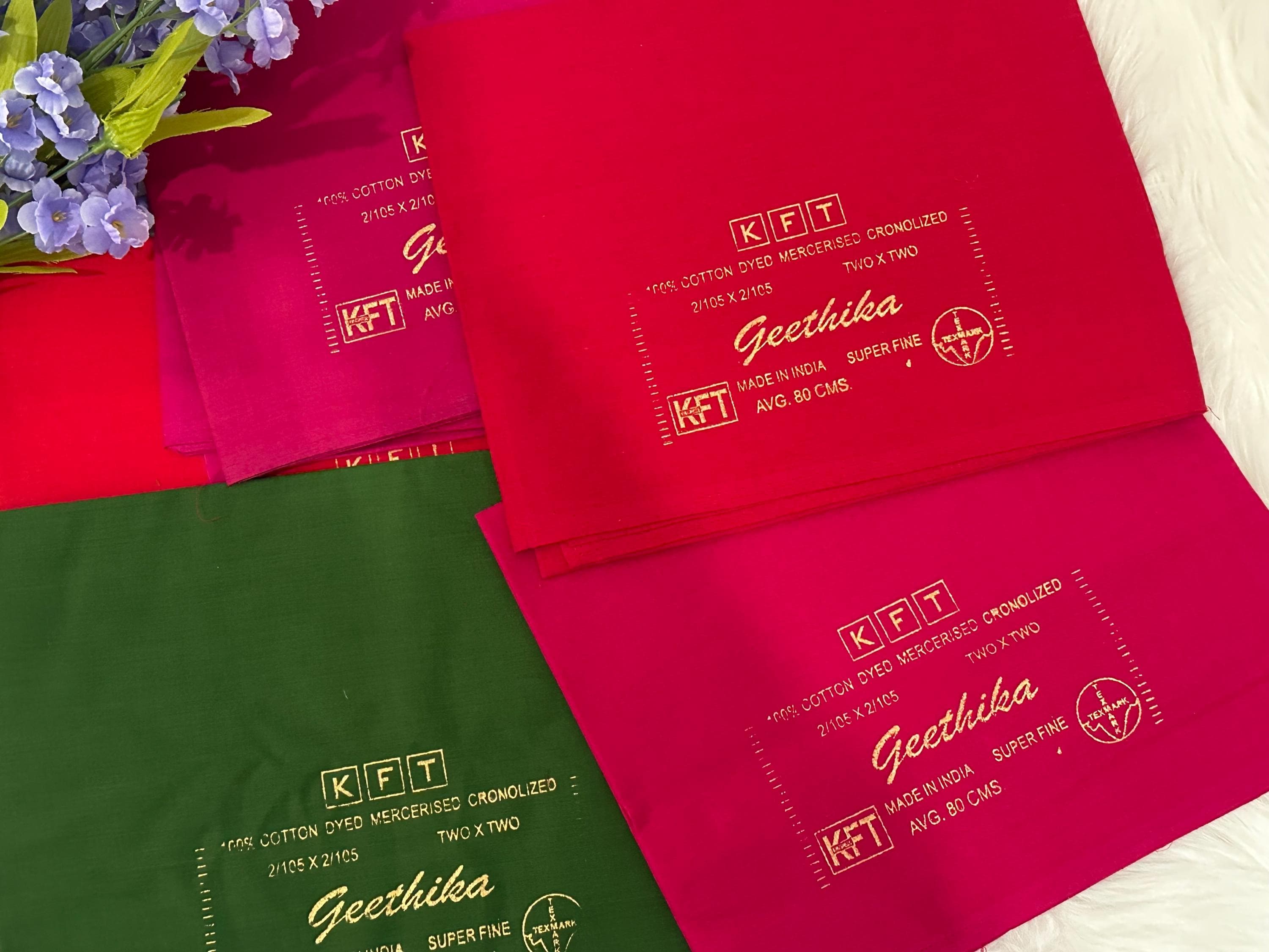 Pure Cotton Blouse Pieces – Traditional Indian Fabric for Pooja, Wedding Gifts — view 3