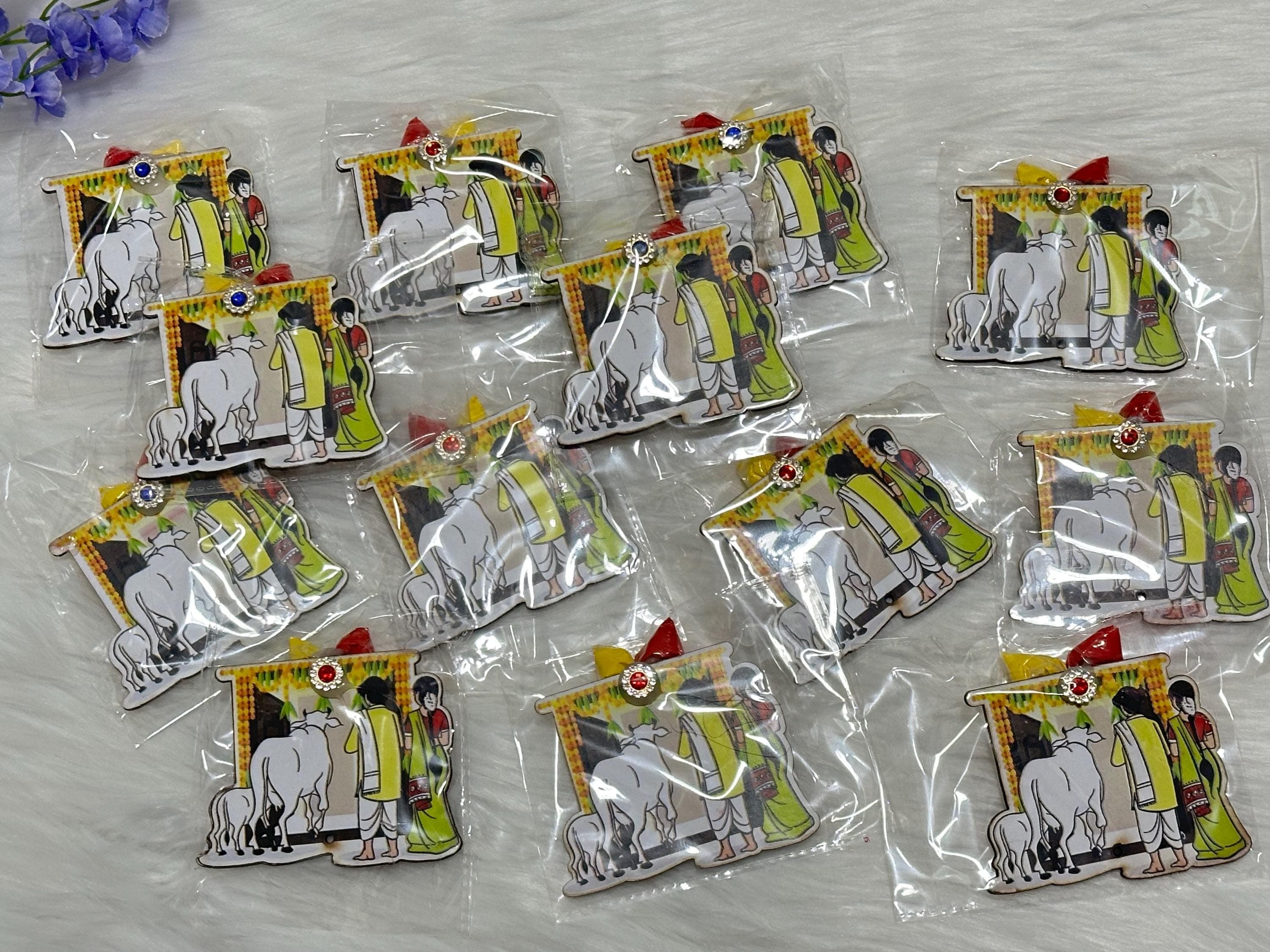 Haldi Kumkum Packets | Traditional Indian Pooja Favors, Housewarming Return Gifts (Pack of 1) — view 4