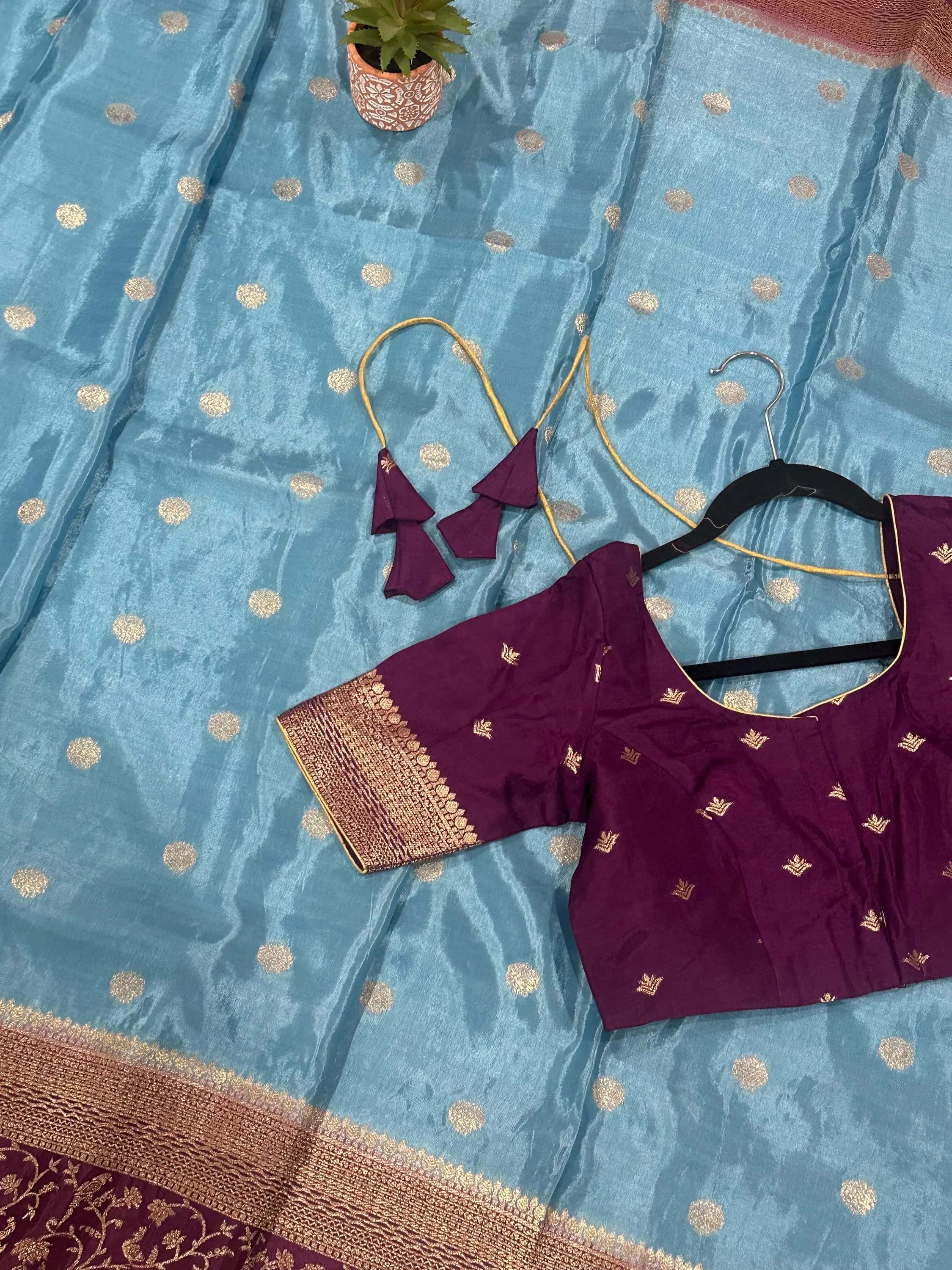 Banarasi Samudrika Silk Saree With Stitched Blouse — view 7