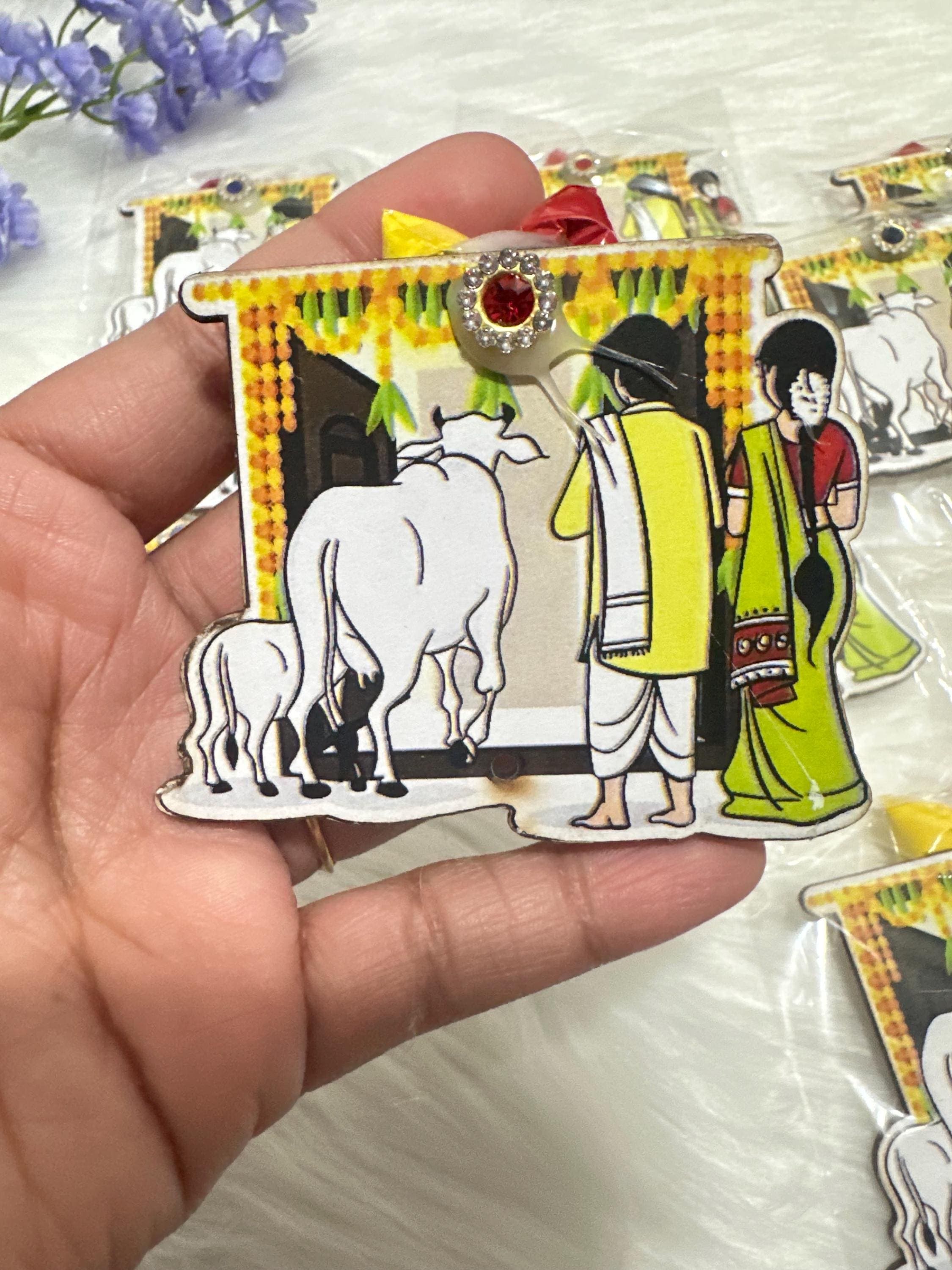 Haldi Kumkum Packets | Traditional Indian Pooja Favors, Housewarming Return Gifts (Pack of 1) — view 6