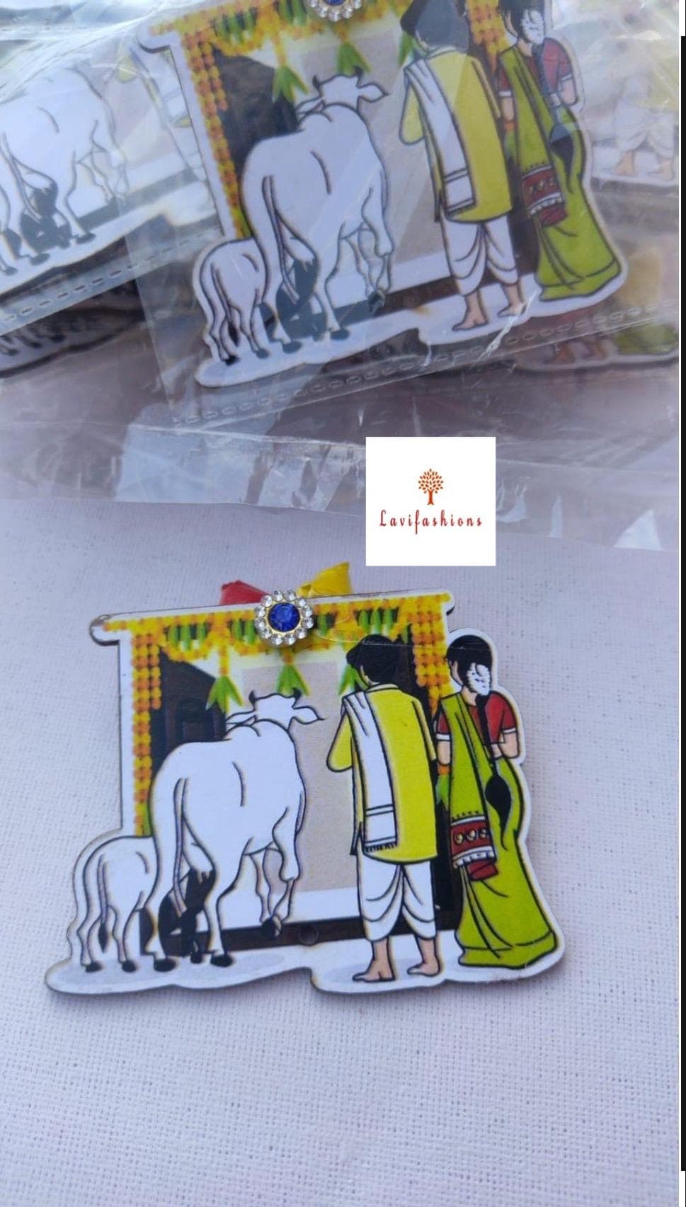 Haldi Kumkum Packets | Traditional Indian Pooja Favors, Housewarming Return Gifts (Pack of 1) — view 3