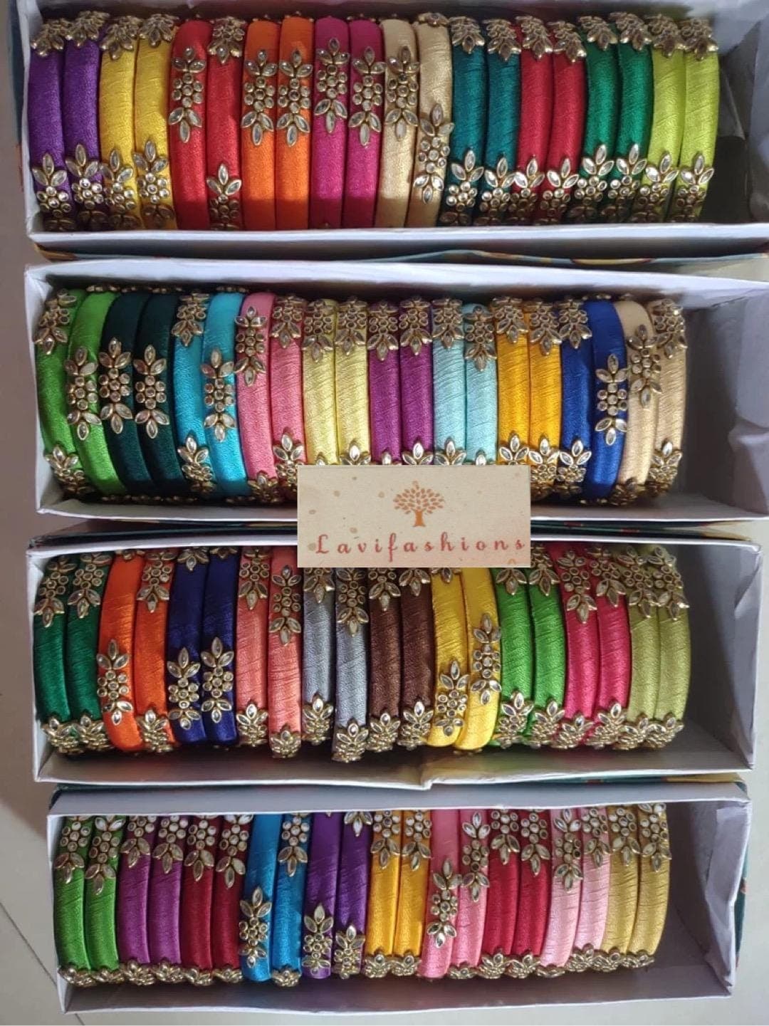 Handmade Silk Thread Bangles | Indian Wedding Jewelry | Saree Accessories | Bridal Bangles | Festive Gift for Her | Kundan Bangles — view 8