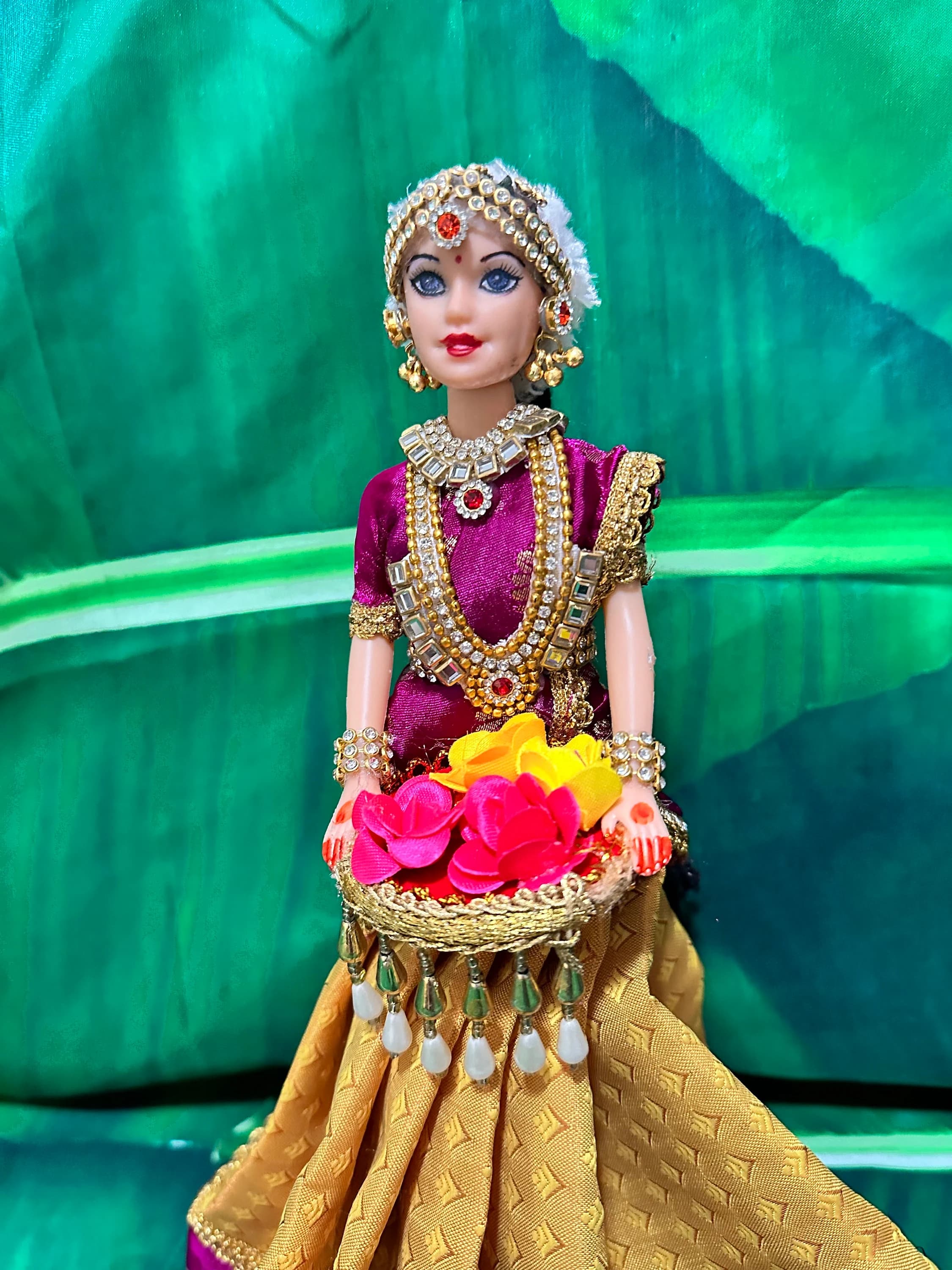 Half Saree Doll/ Half Saree Ceremony/ Wedding doll/ golu doll/ saree ceremony/ Dolls decor/ Home Decor/ — view 3
