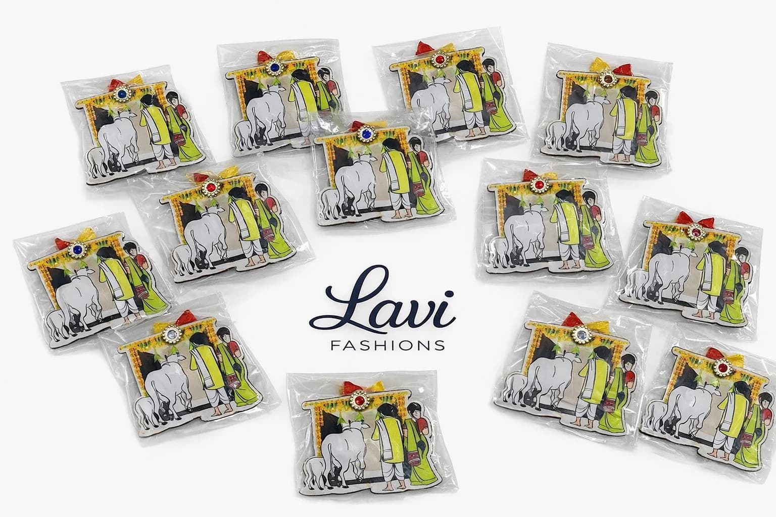 Haldi Kumkum Packets | Traditional Indian Pooja Favors, Housewarming Return Gifts (Pack of 1) — view 1