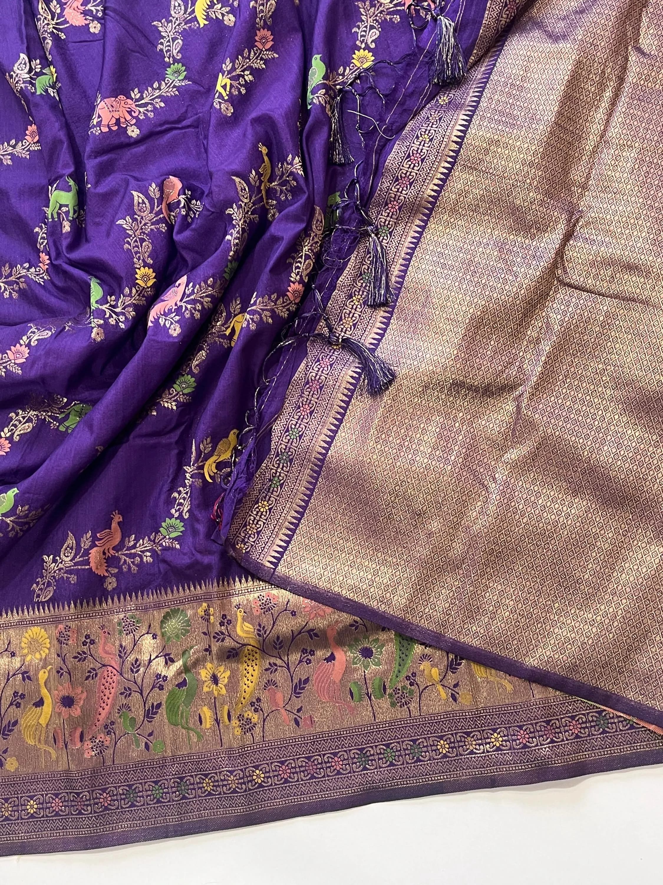 Banarasi Pattu Saree With Stitched Blouse — view 7