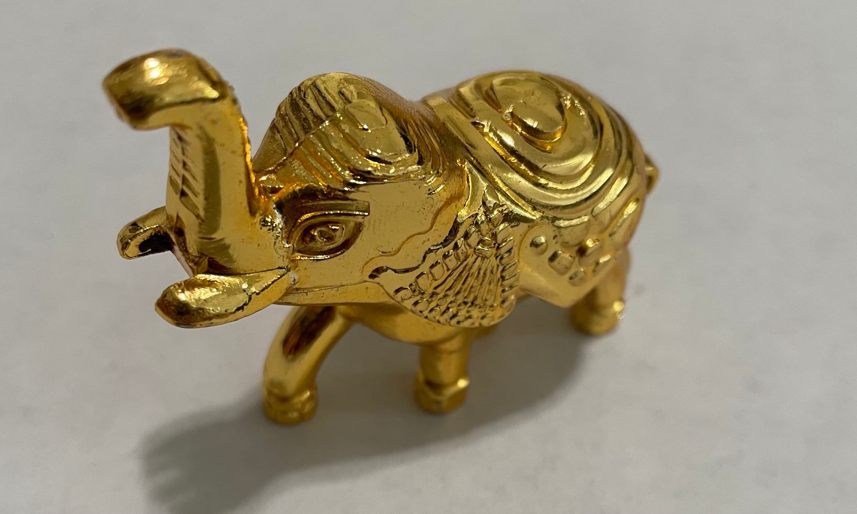 Elephant Shaped Kumkum Holder | Indian Haldi Holder | Ethnic Thamboolam Gift | Wedding, Pooja, Housewarming Return Favors — view 4