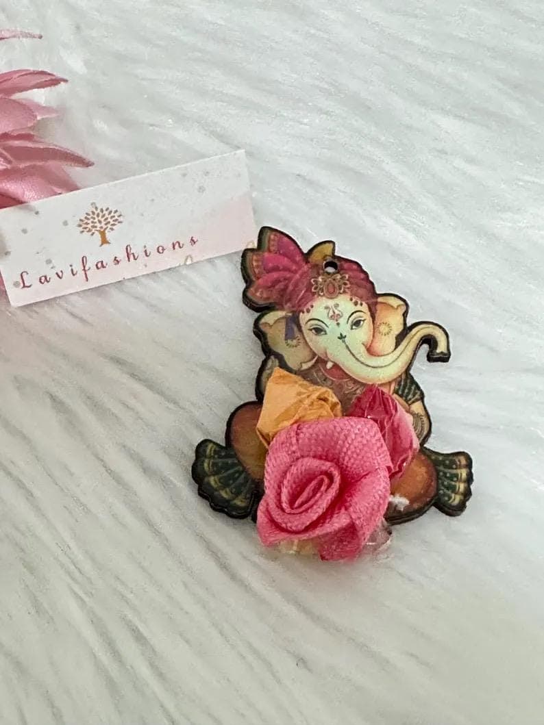 Ganesha Return Gift Combo USA | Haldi Kumkum Holder + Box + Potli Bag | Indian Wedding Favor Bulk | Ganesh Chaturthi Gift | Thamboolam — view 7
