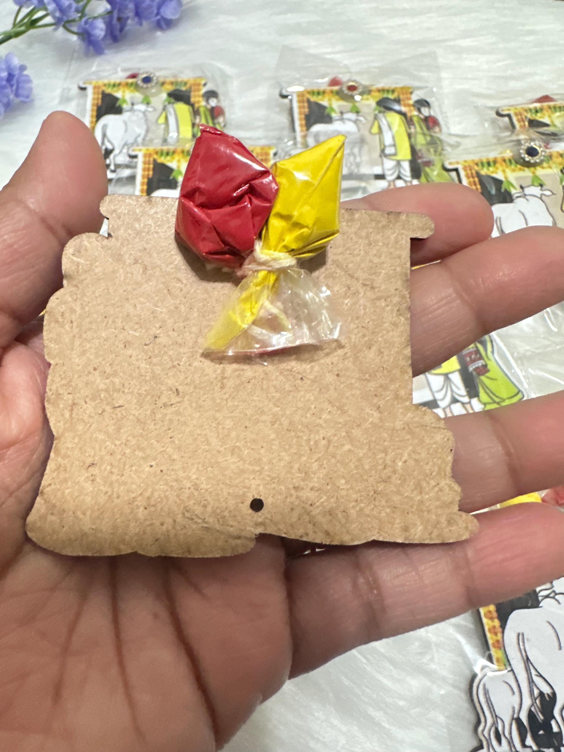 Haldi Kumkum Packets | Traditional Indian Pooja Favors, Housewarming Return Gifts (Pack of 1) — view 8