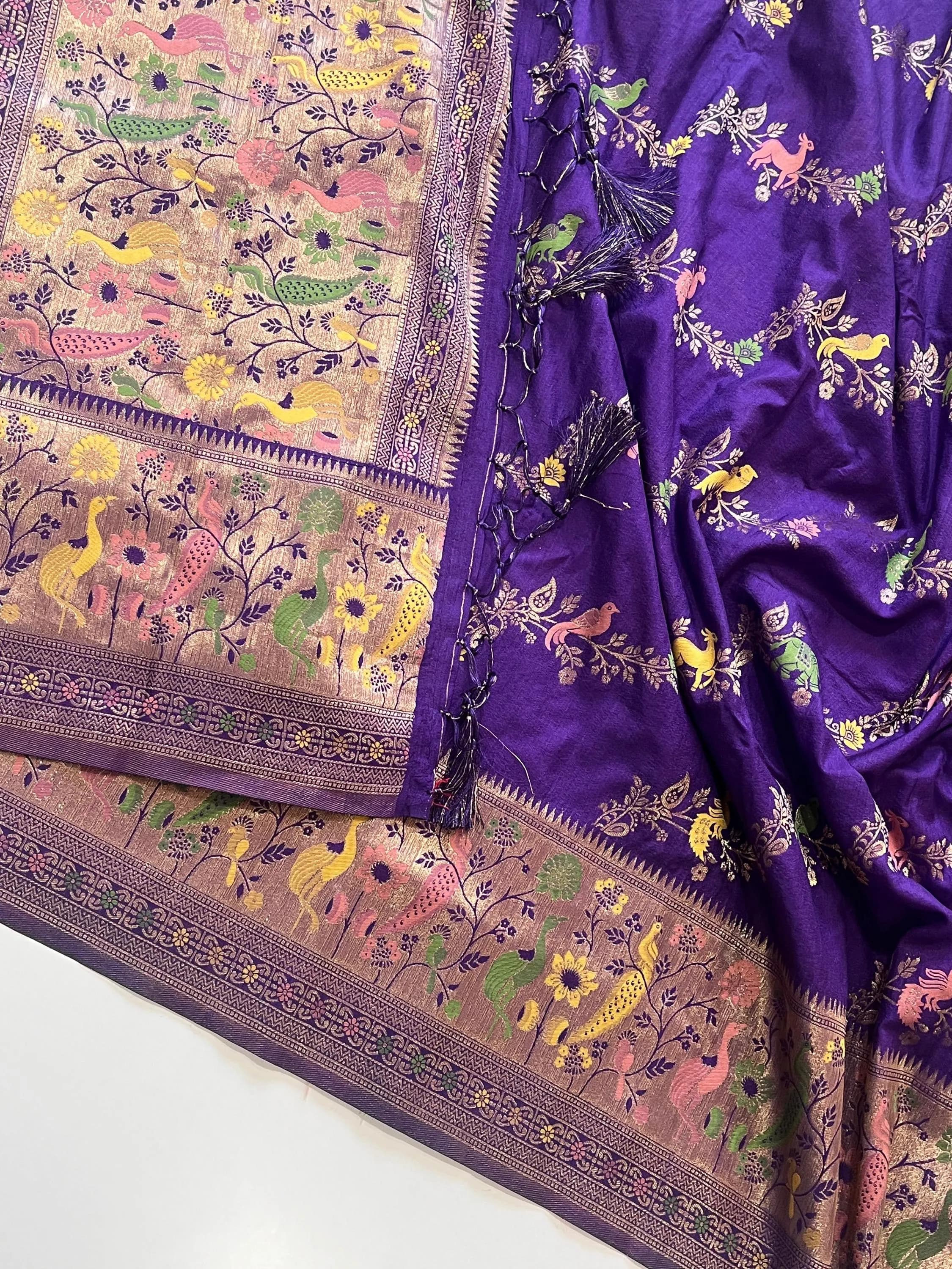 Banarasi Pattu Saree With Stitched Blouse — view 10