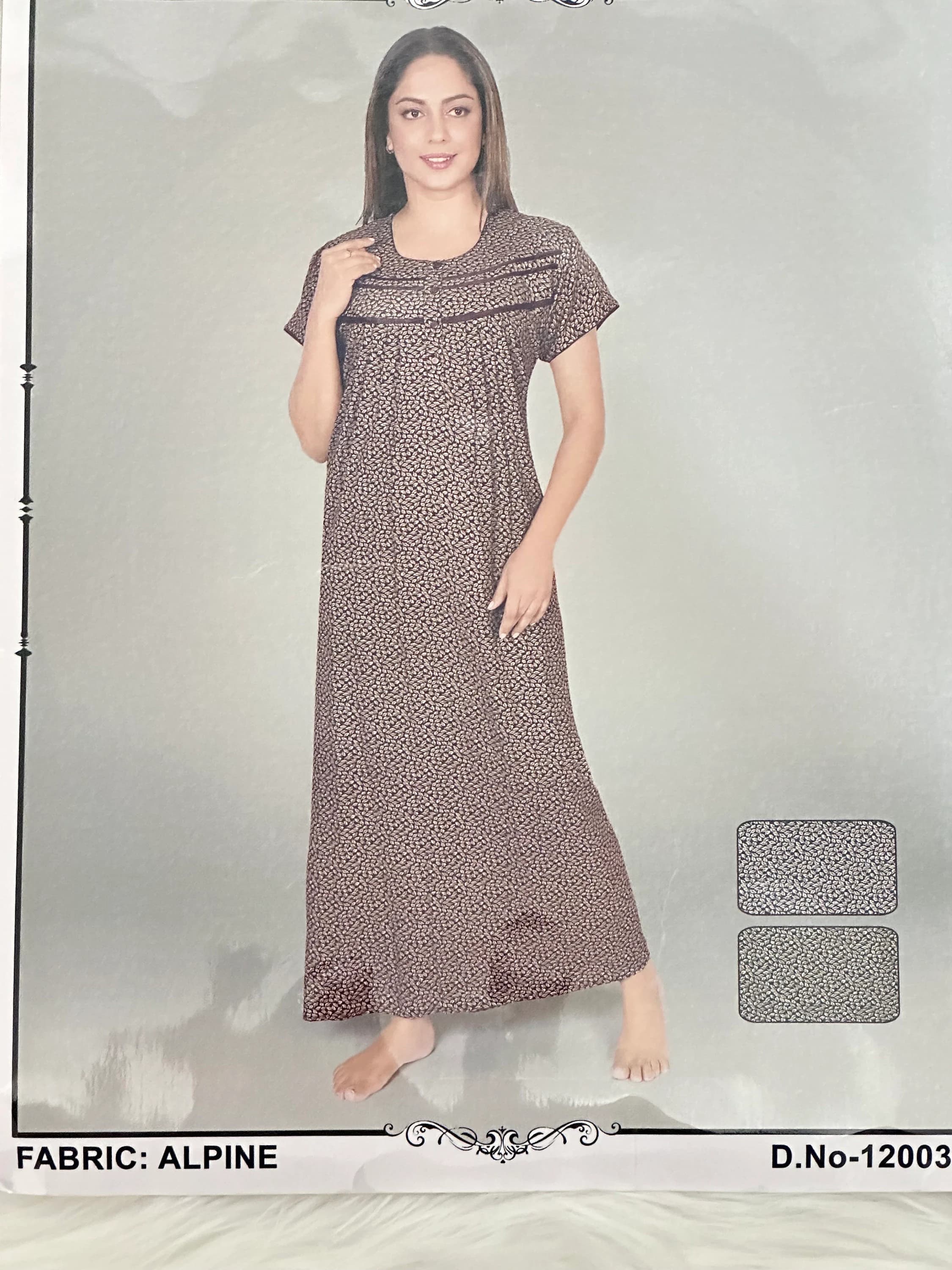 Alpine Nighty Sleepwear for Women - Comfortable and Breathable Nightdress - 48 Inch Bust Size — view 4