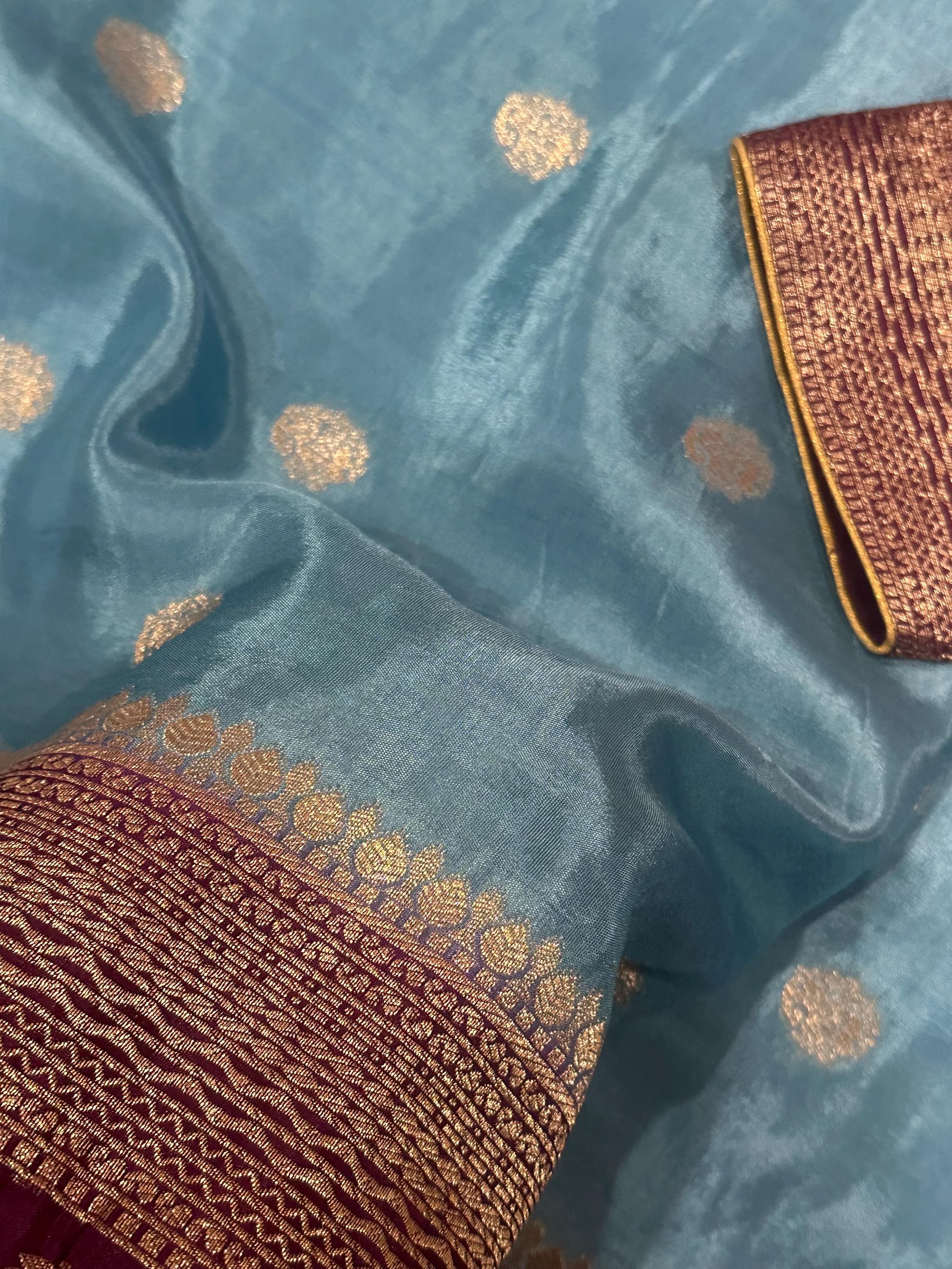 Banarasi Samudrika Silk Saree With Stitched Blouse — view 9
