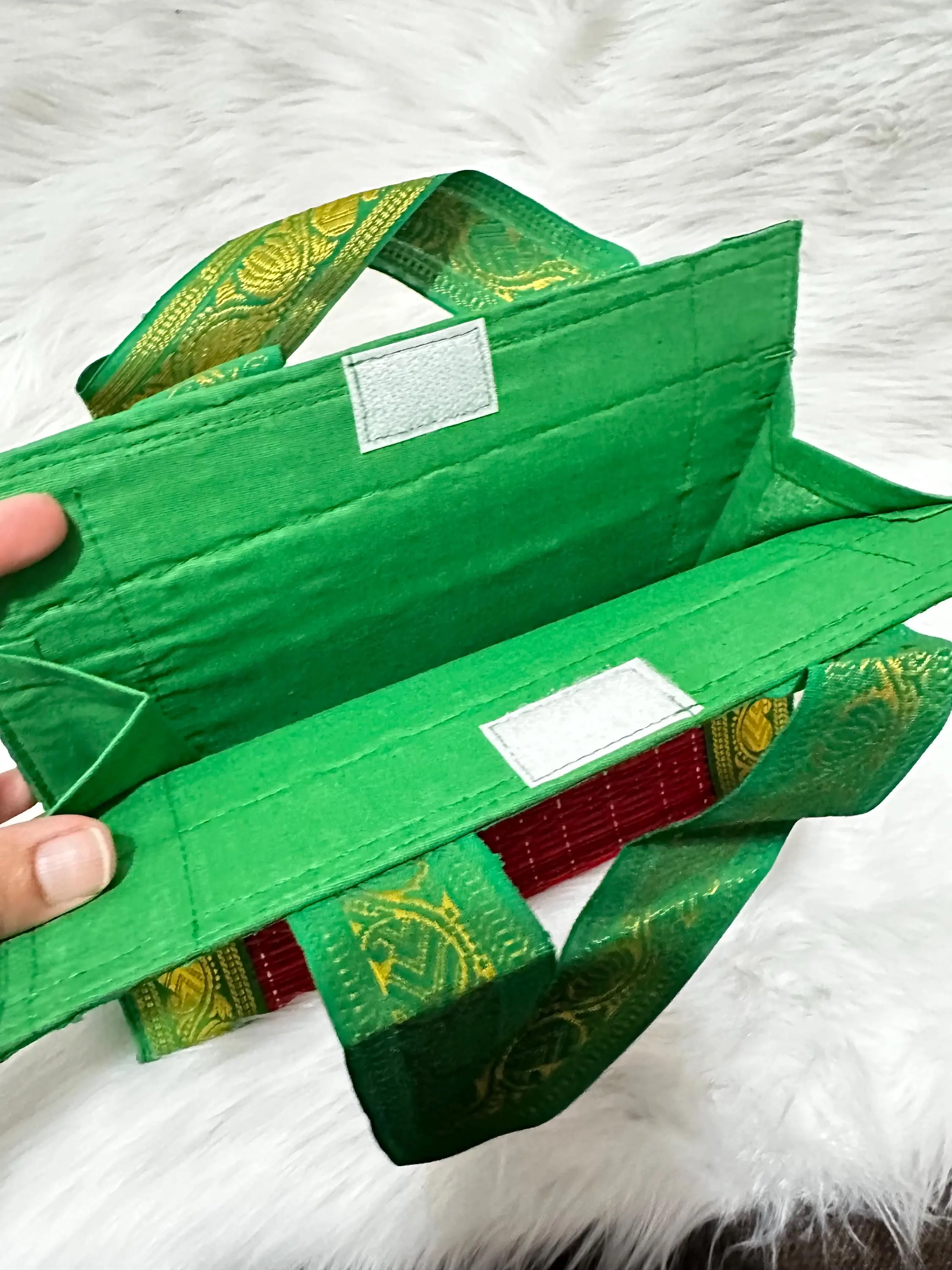 Korai Grass Thamboolam Bags Pack Of 5 | Eco-Friendly Wedding Favor Pooja Gift Bags Pack — view 3