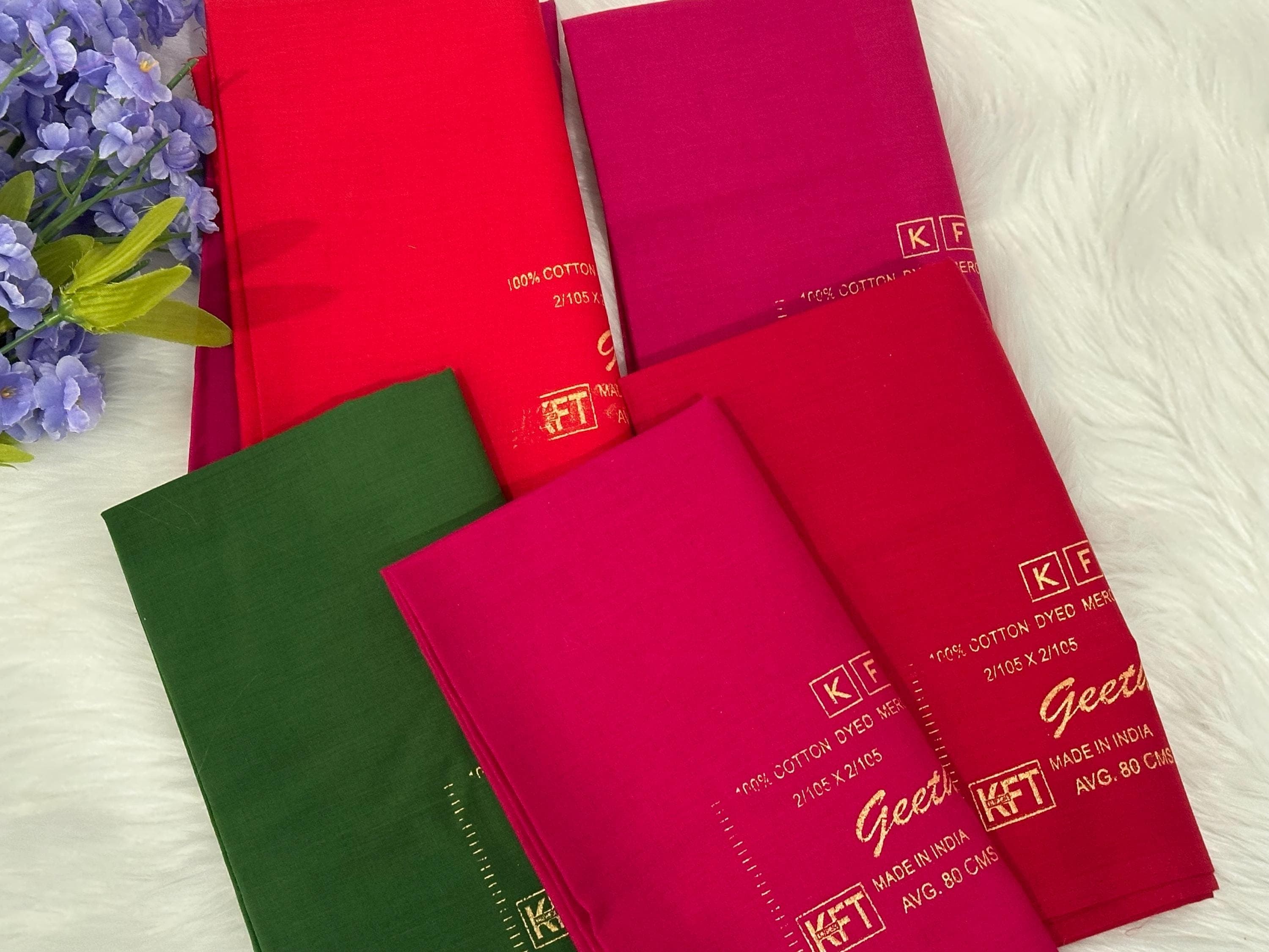 Pure Cotton Blouse Pieces – Traditional Indian Fabric for Pooja, Wedding Gifts — view 4