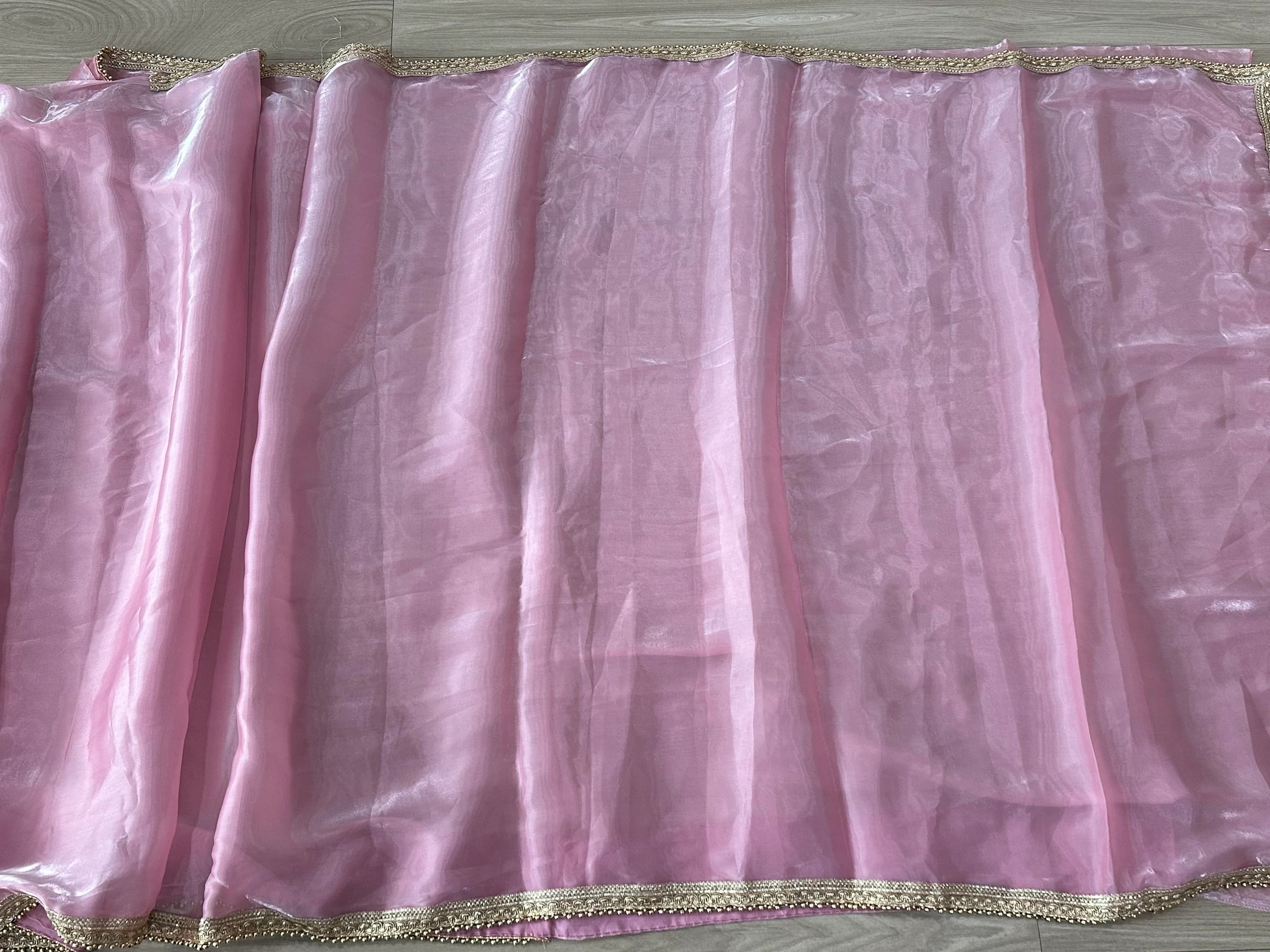 Crush Tissue Saree With Stitched Blouse — view 2