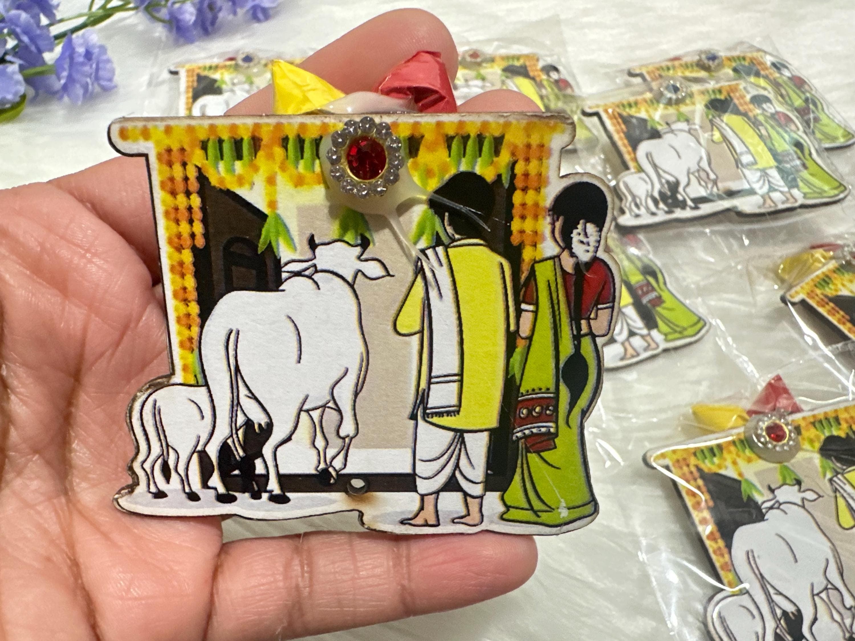 Haldi Kumkum Packets | Traditional Indian Pooja Favors, Housewarming Return Gifts (Pack of 1) — view 7