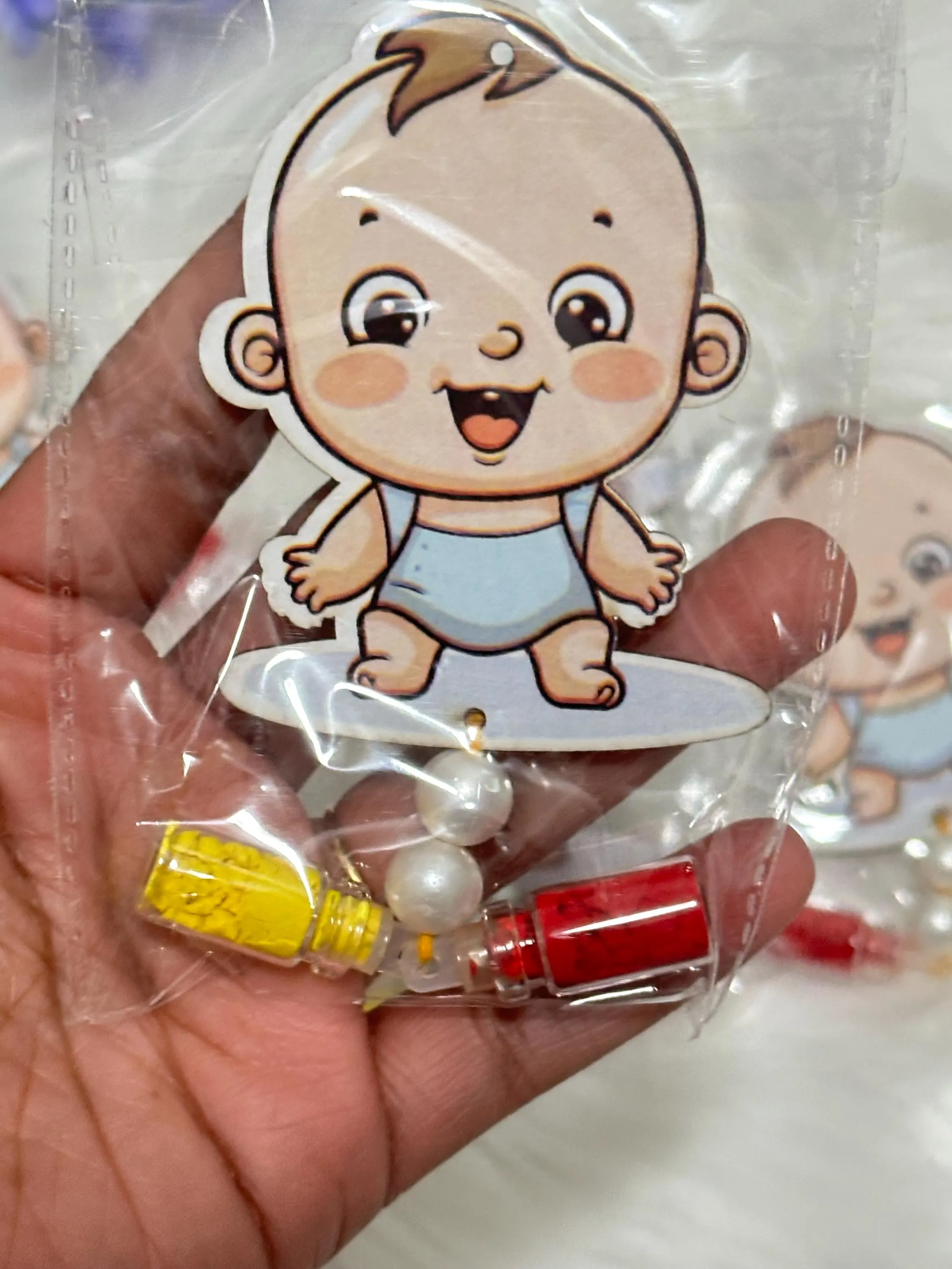 Baby Shower Haldi Kumkum Packets – Thamboolam Indian Festive Favors (Pack of 1) — view 5