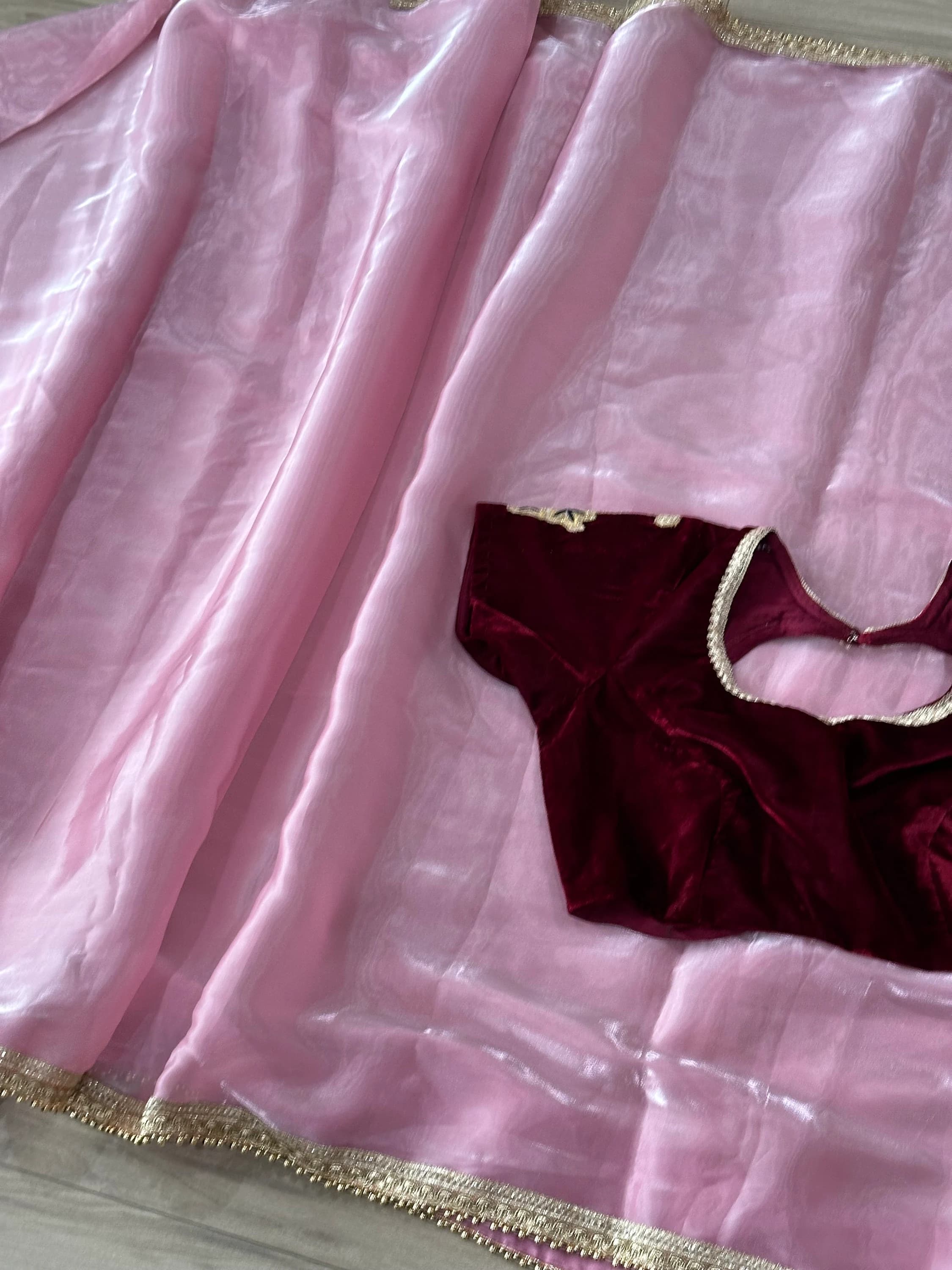 Crush Tissue Saree With Stitched Blouse — view 5