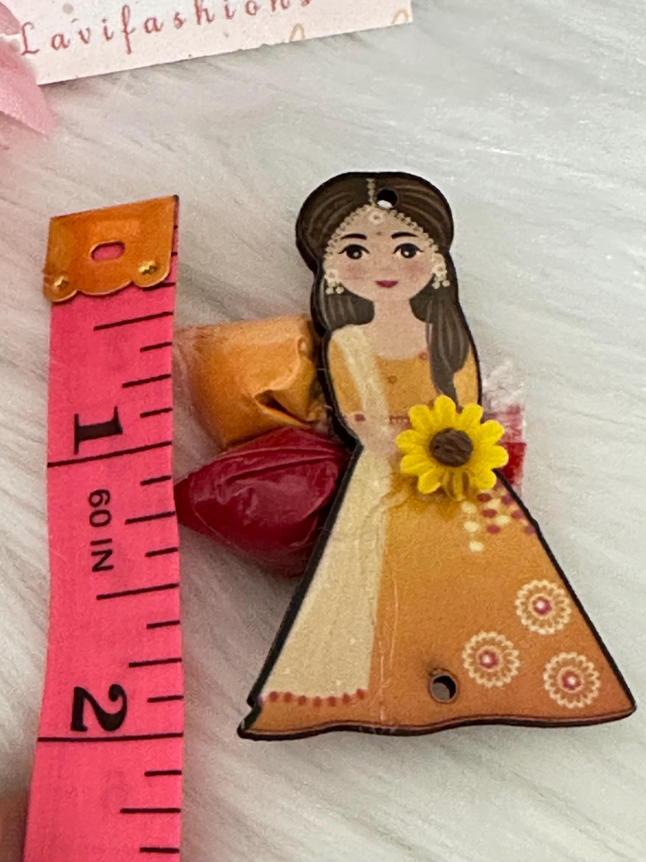 Girl Doll Pasupu Kumkum Packets | Elephant Design Thamboolam Return Gift (Pack of 1) — view 5