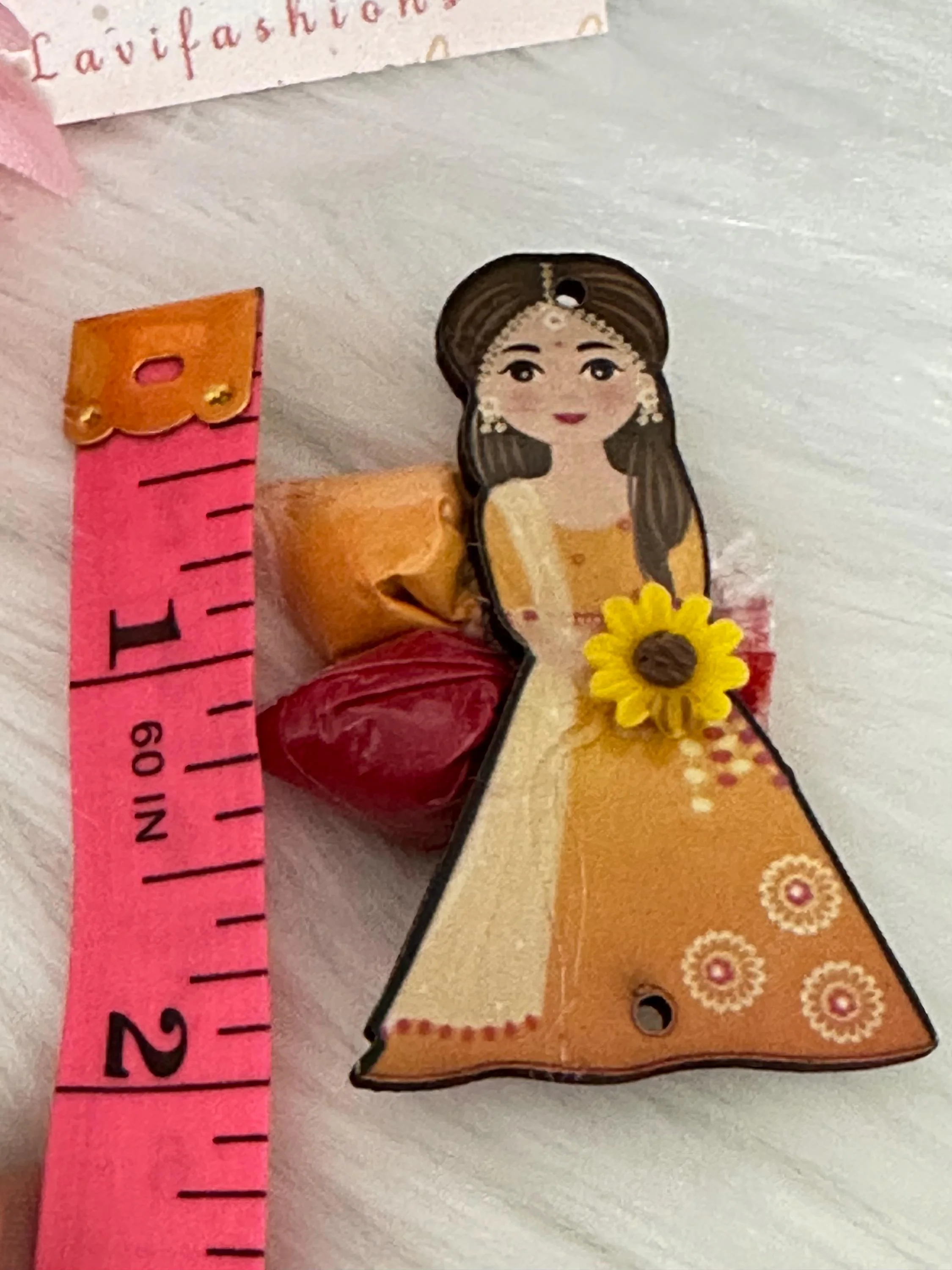Girl Doll Pasupu Kumkum Packets | Elephant Design Thamboolam Return Gift (Pack of 1) — view 5