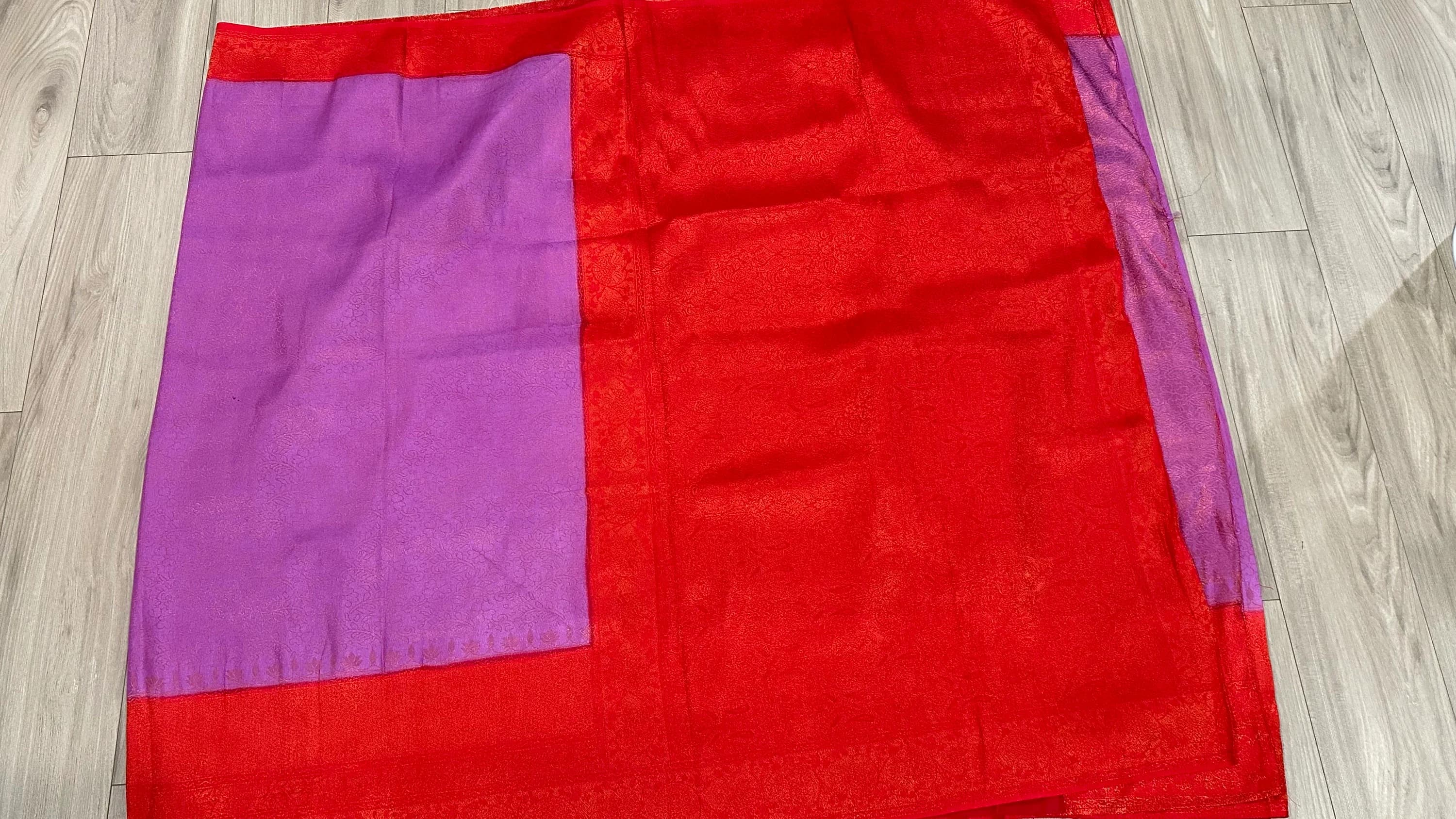 Kubera Pattu Soft Silk Saree - Traditional South Indian Design (Unstitched Blouse Piece)