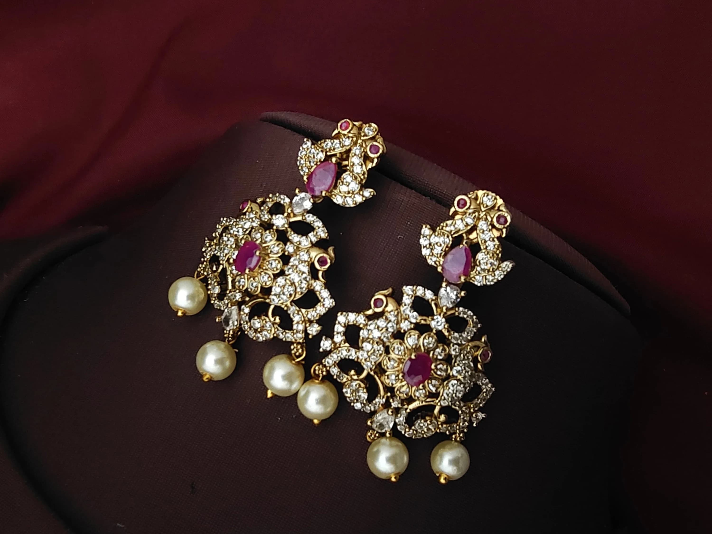 Victorian finish earrings — view 1