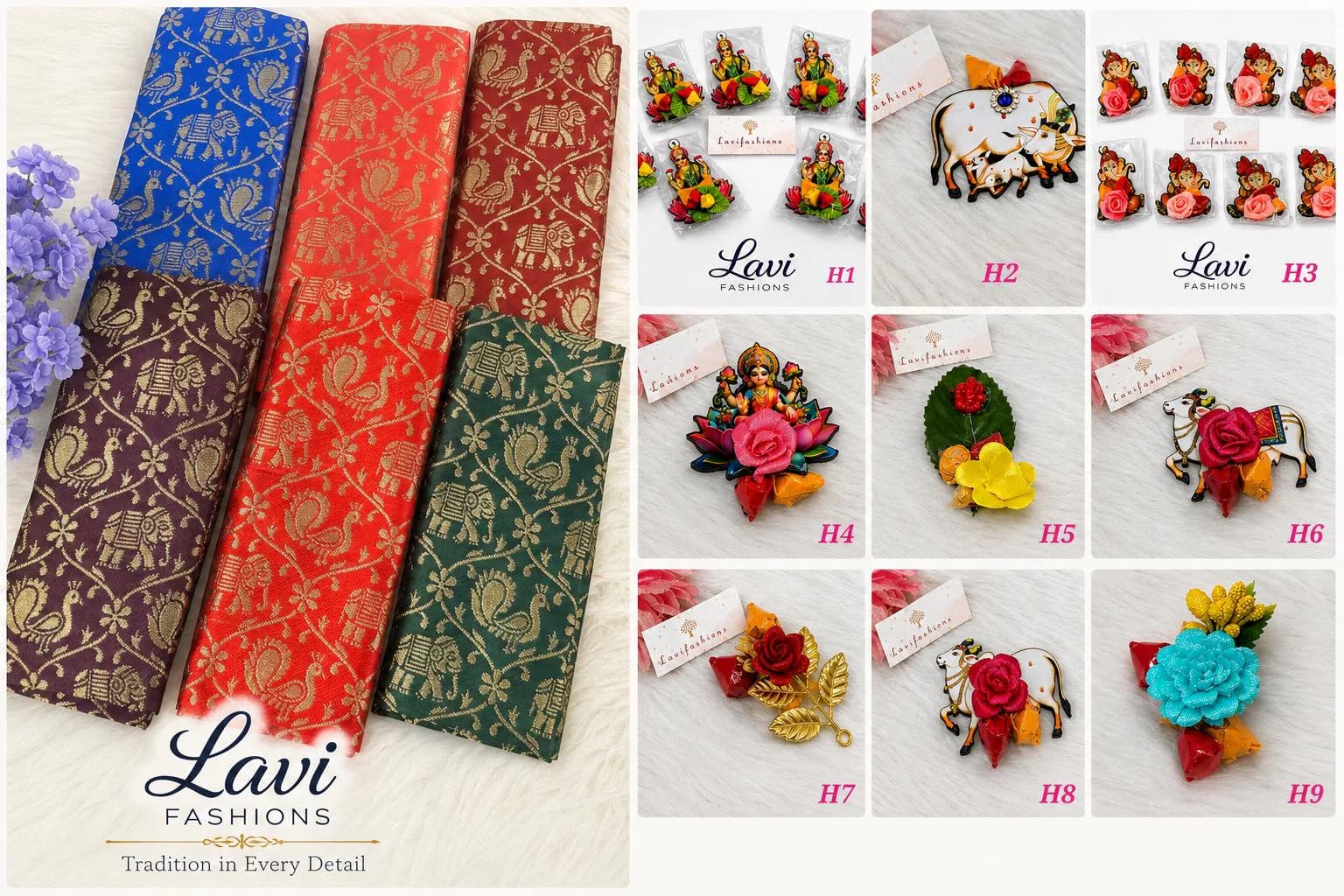 Banaras Blouse Piece, Silk Thread Bangles, Haldi Kumkum Combo – Pooja Return Gifts — view 6